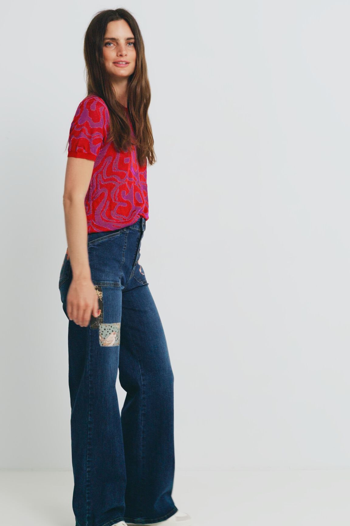 Camiseta punto jacquard