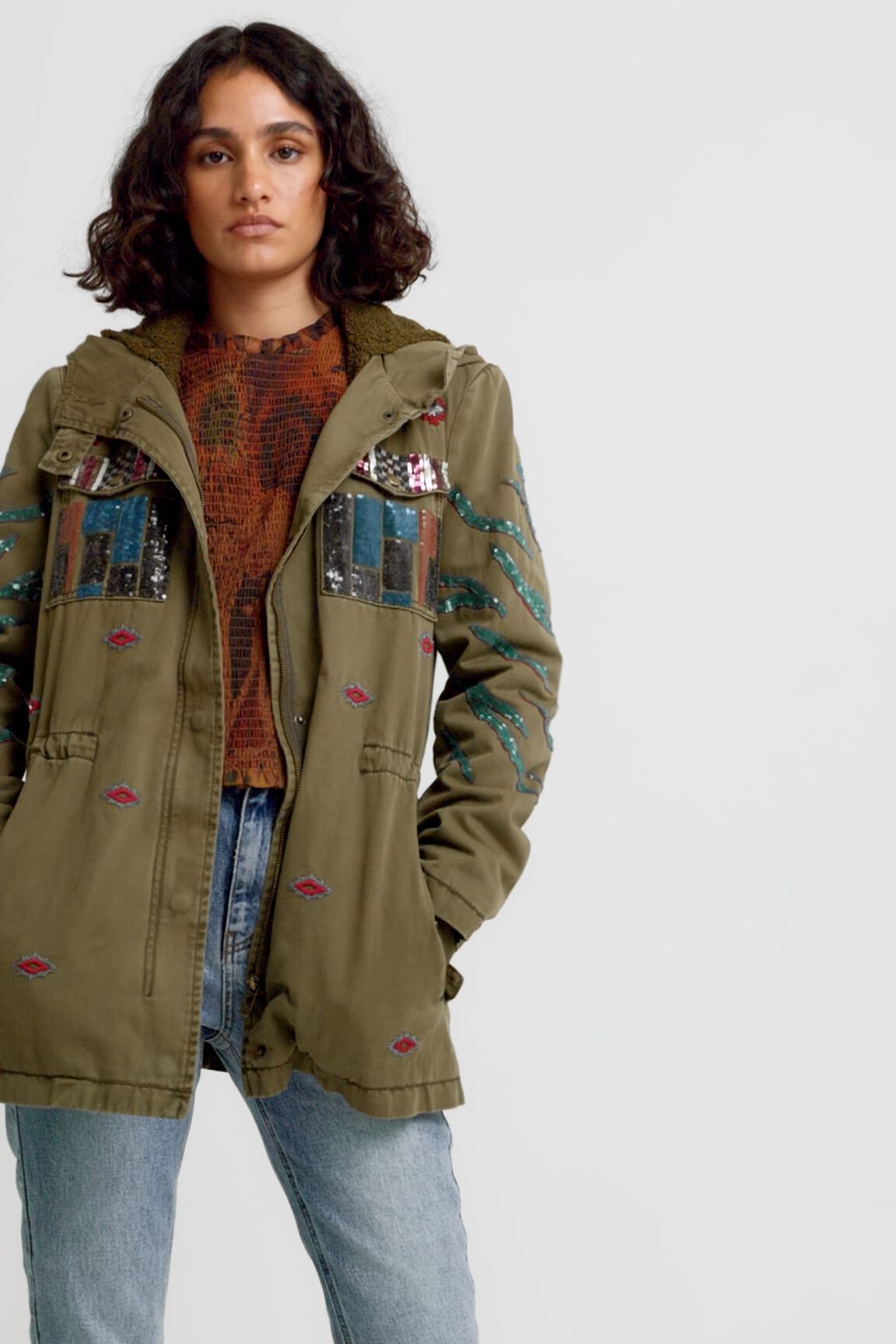 Parka militar capucha