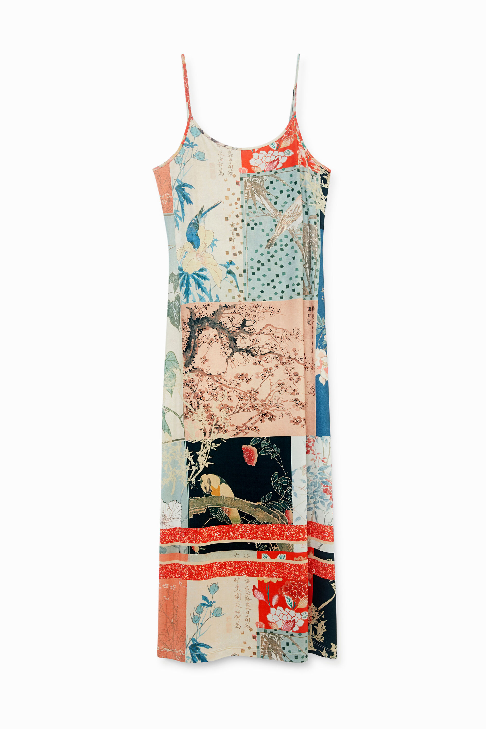 Vestido slim midi tirantes
