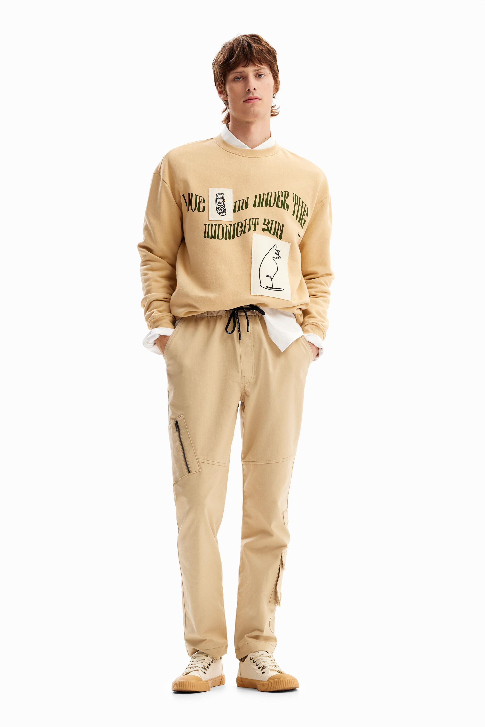 Sudadera mensaje parches