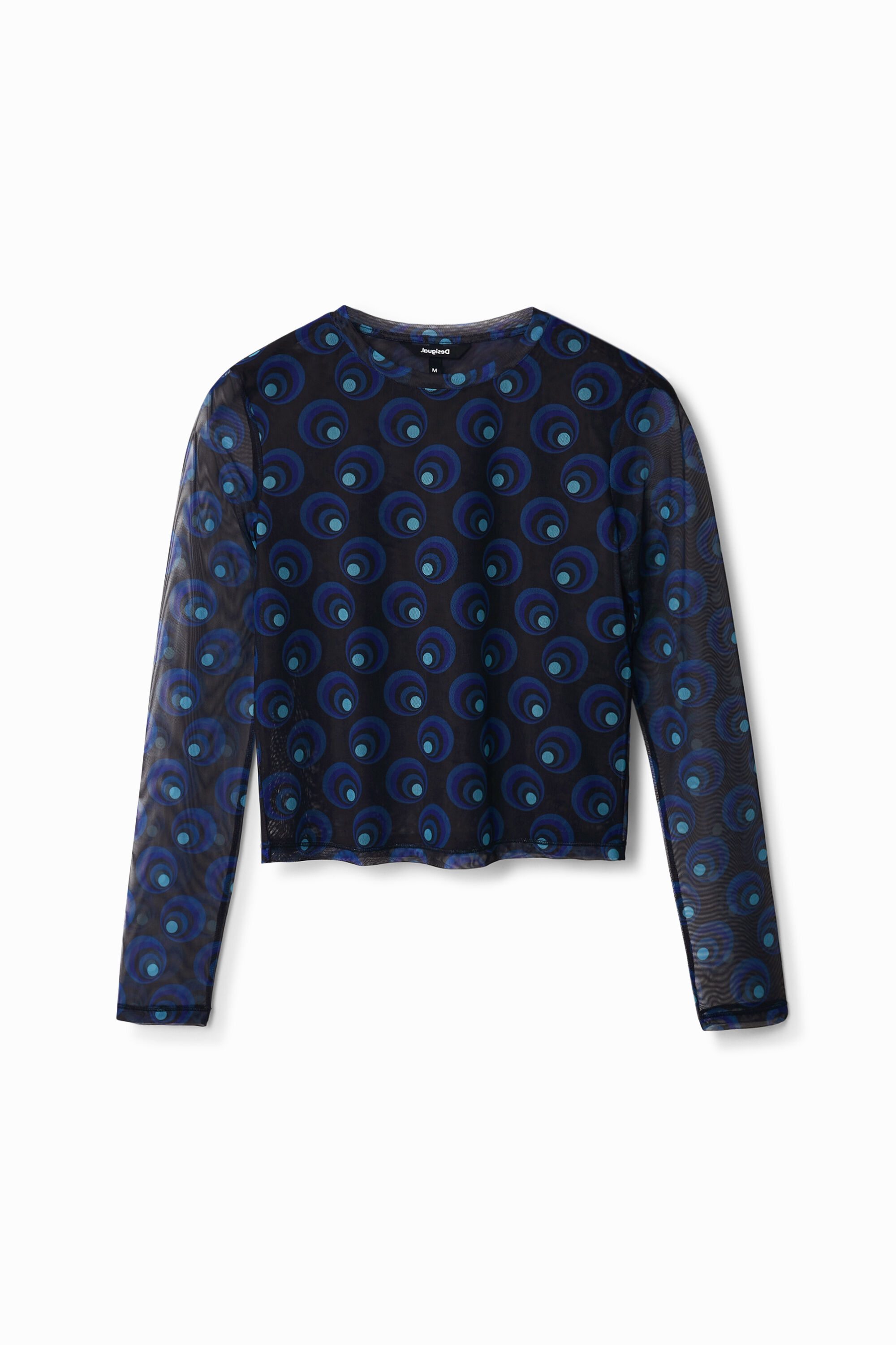 Camiseta tul estampado retro c&iacute;rculos