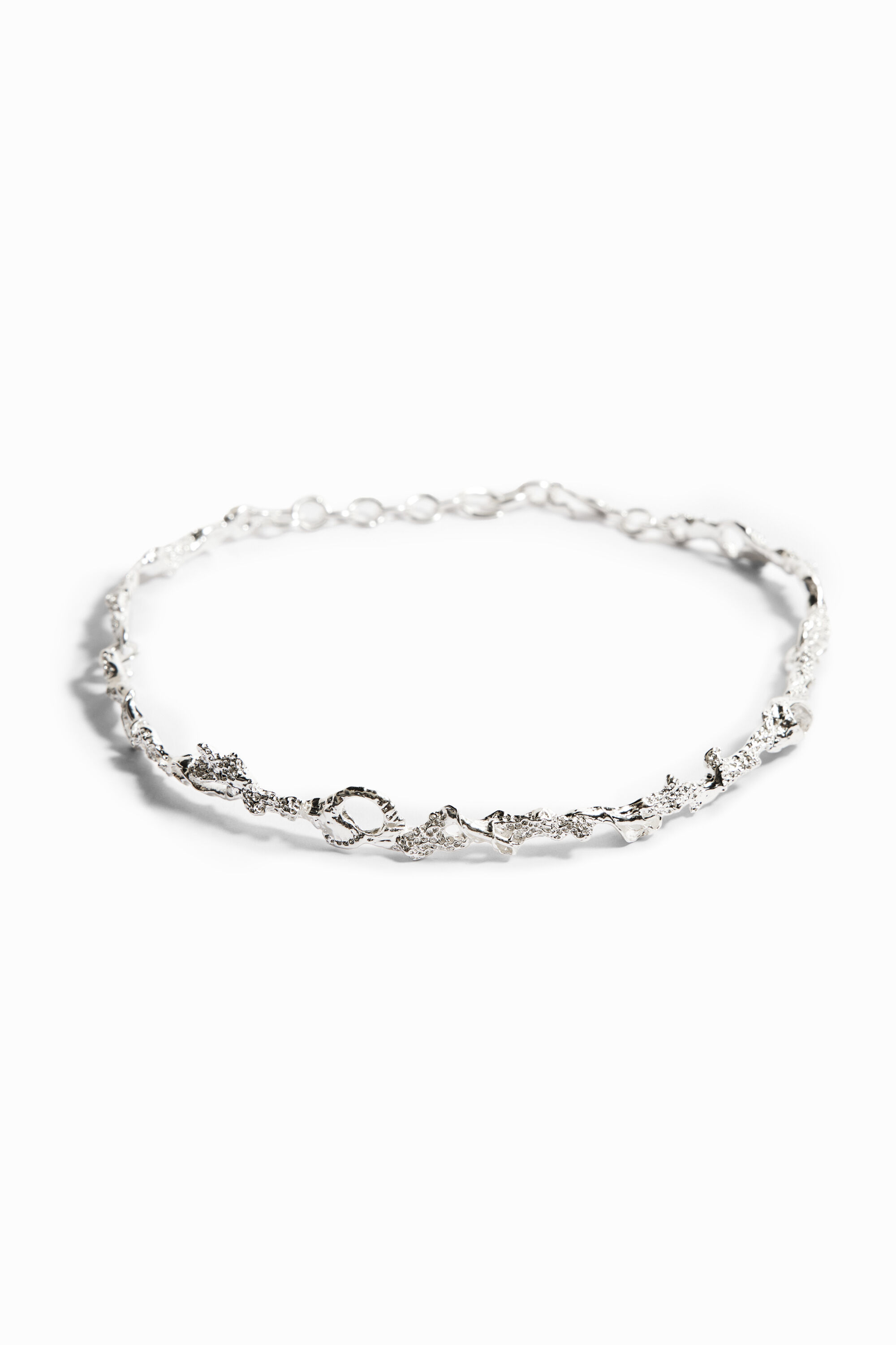 Choker fino ba&ntilde;o plata Zalio