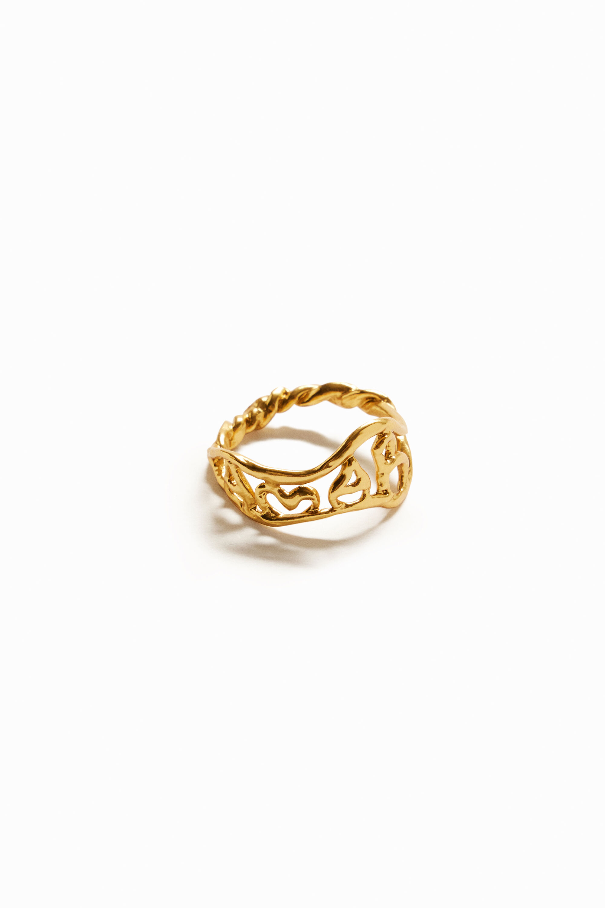 Anillo mensaje ba&ntilde;o oro Zalio