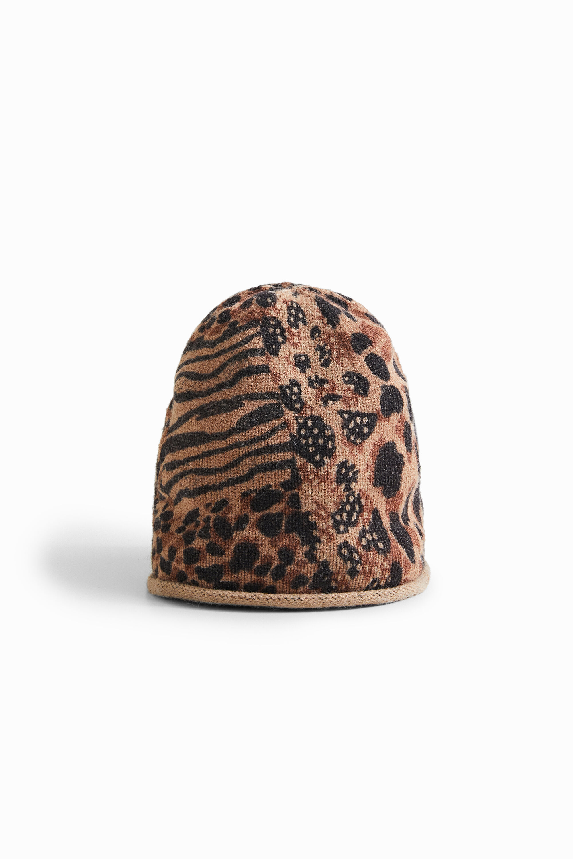 Gorro punto patch animal print