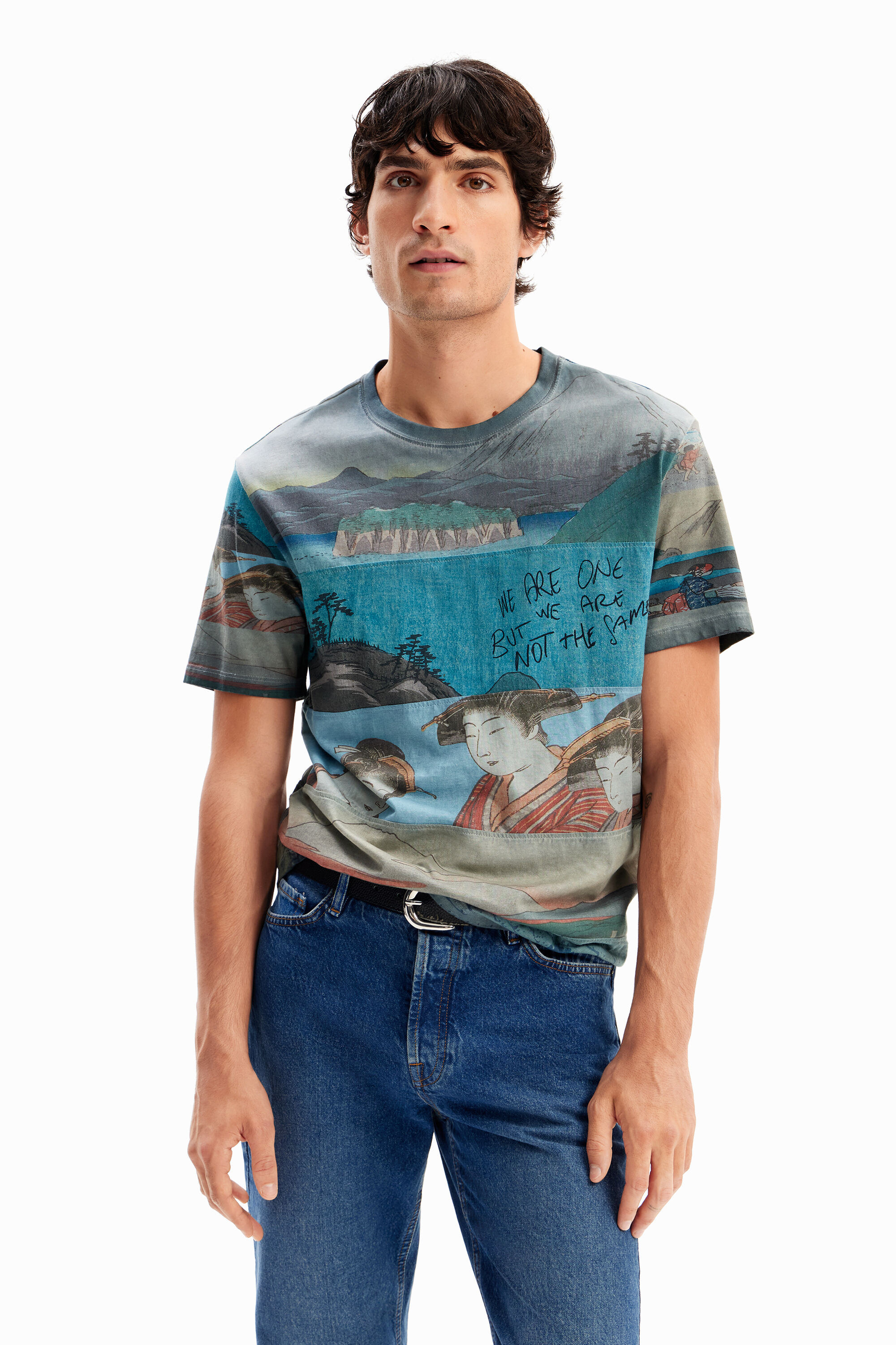 Camiseta manga corta print japon&eacute;s
