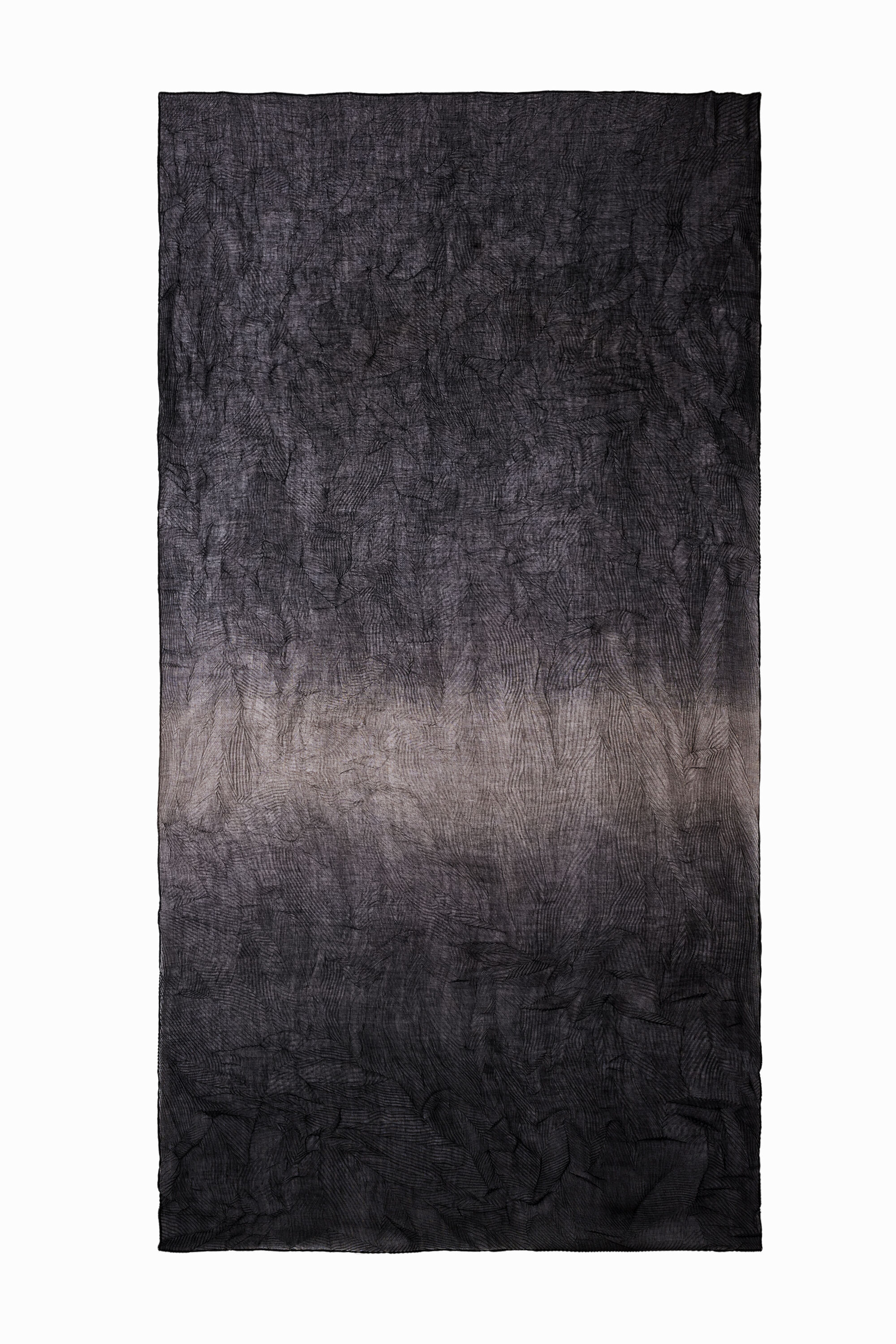 Foulard rectangular plisado degradado