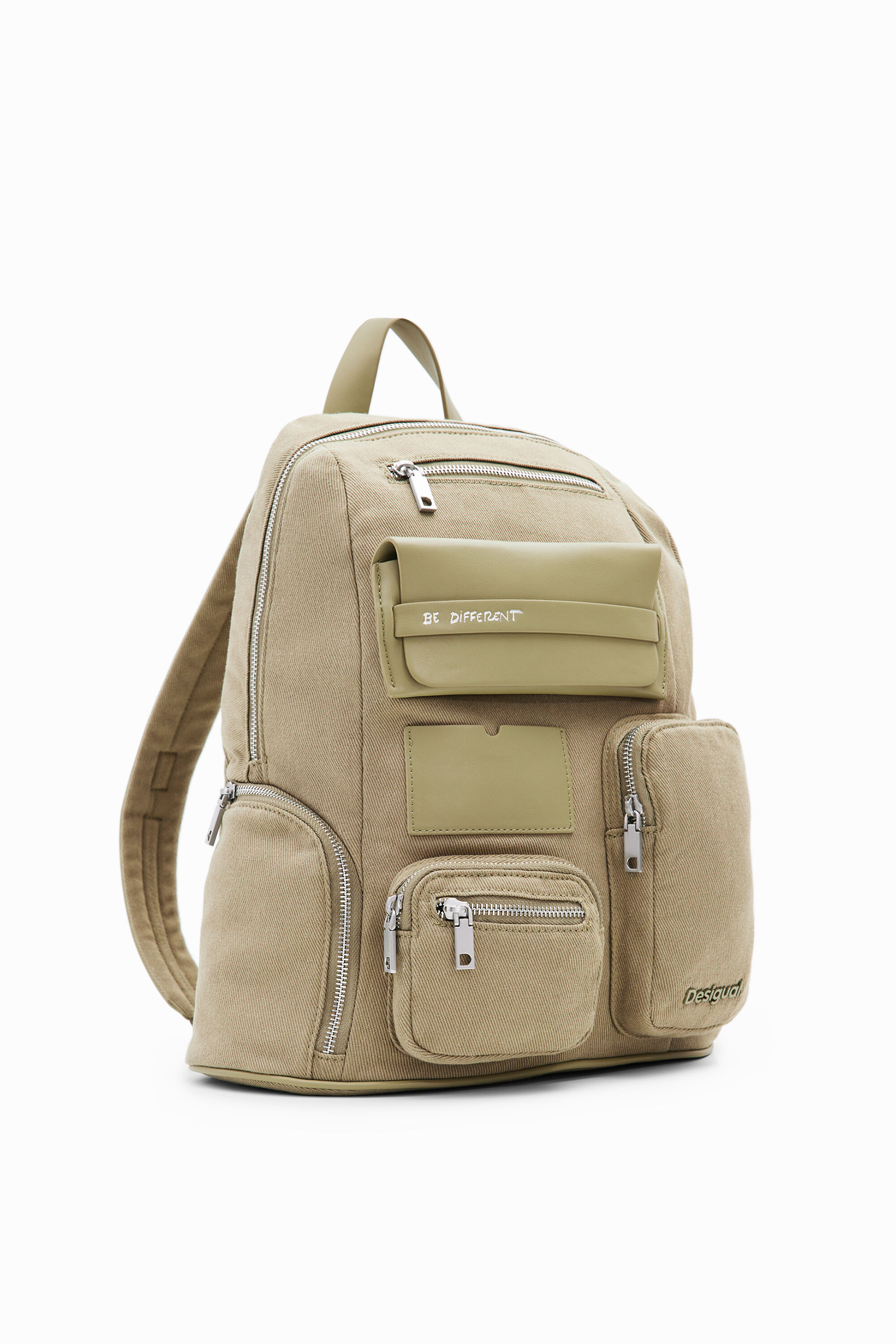 Mochila L canvas bolsillos