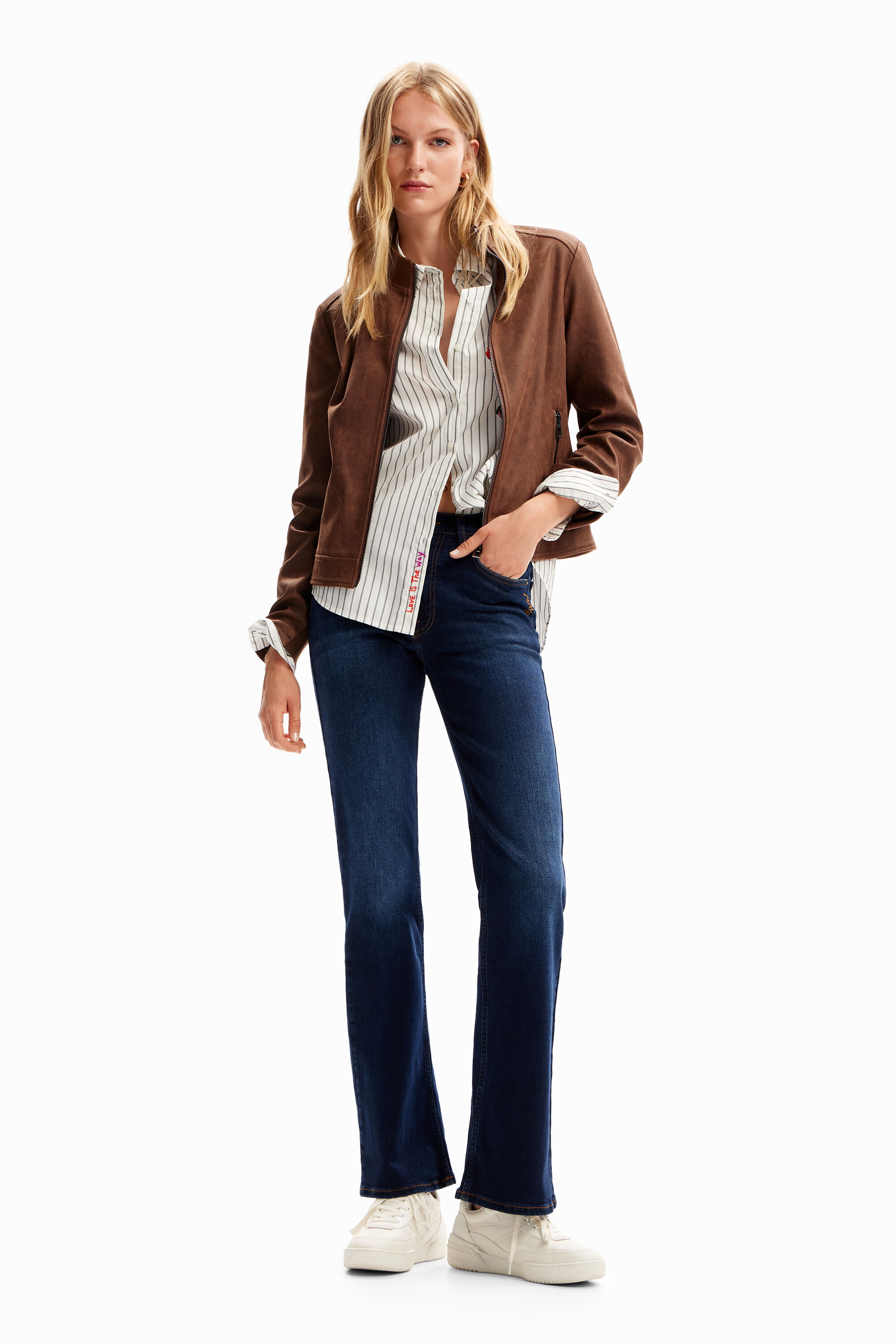 Cazadora biker slim