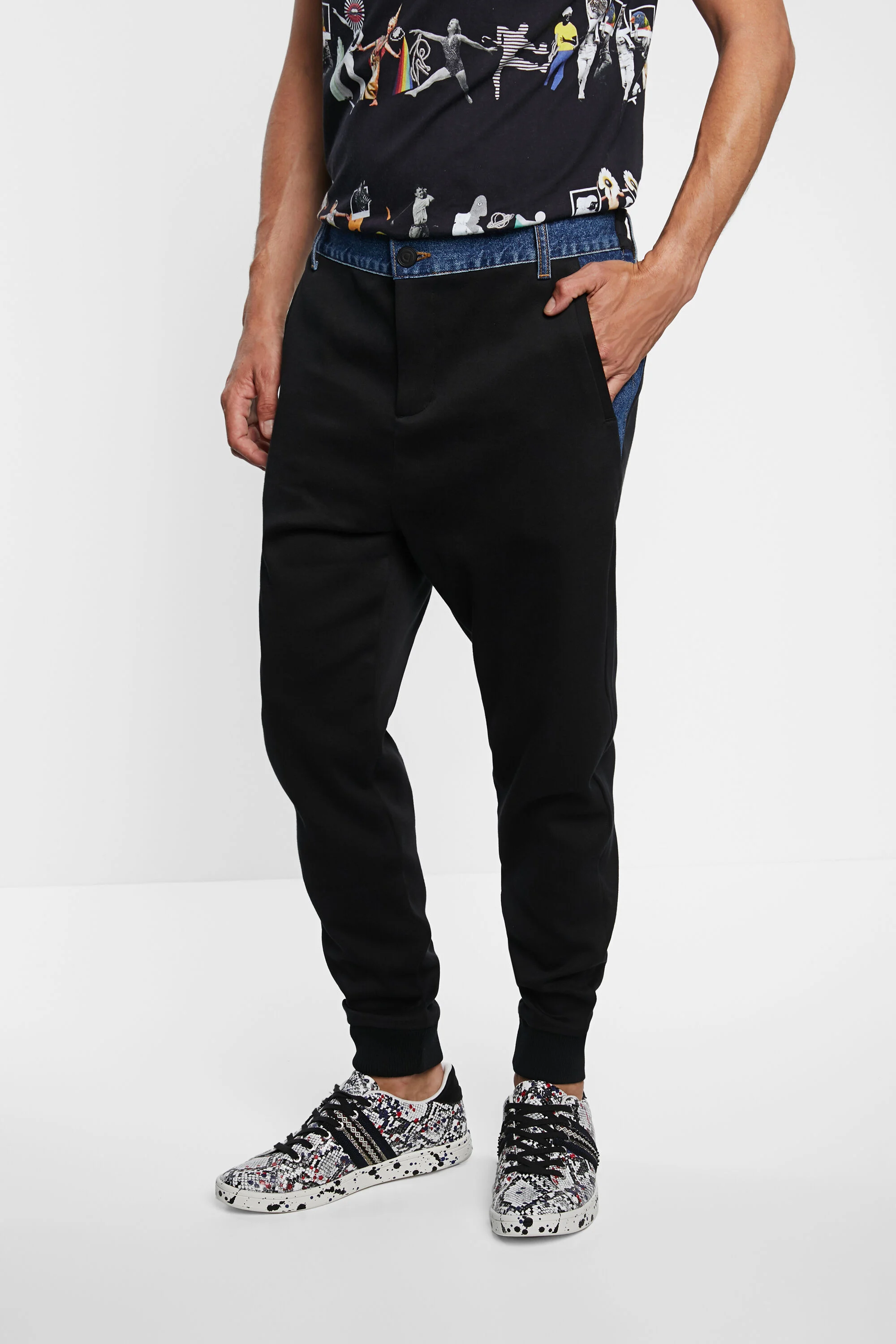Pantal&oacute;n jogger felpa vaquero
