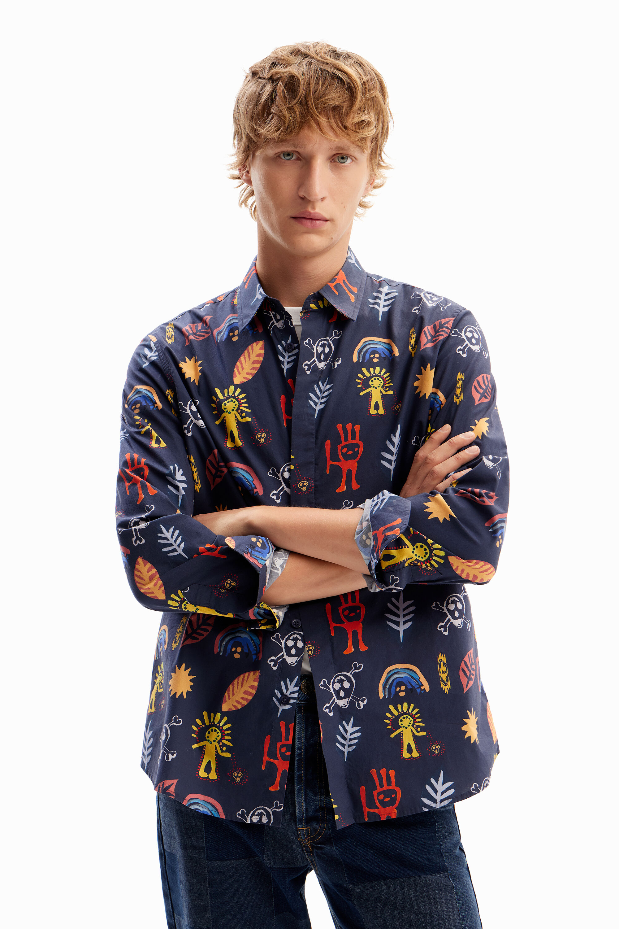 Camisa popel&iacute;n arty