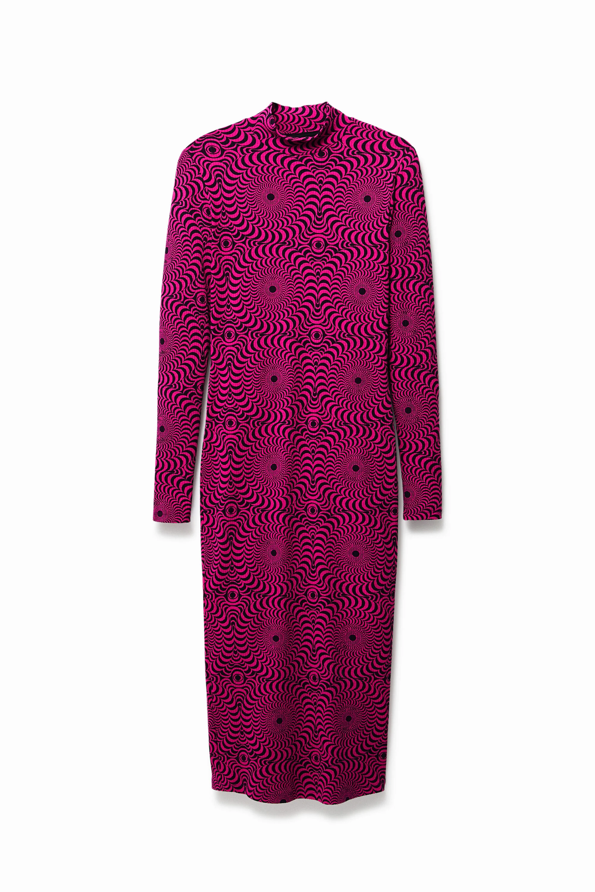 Vestido midi slim psicodelia
