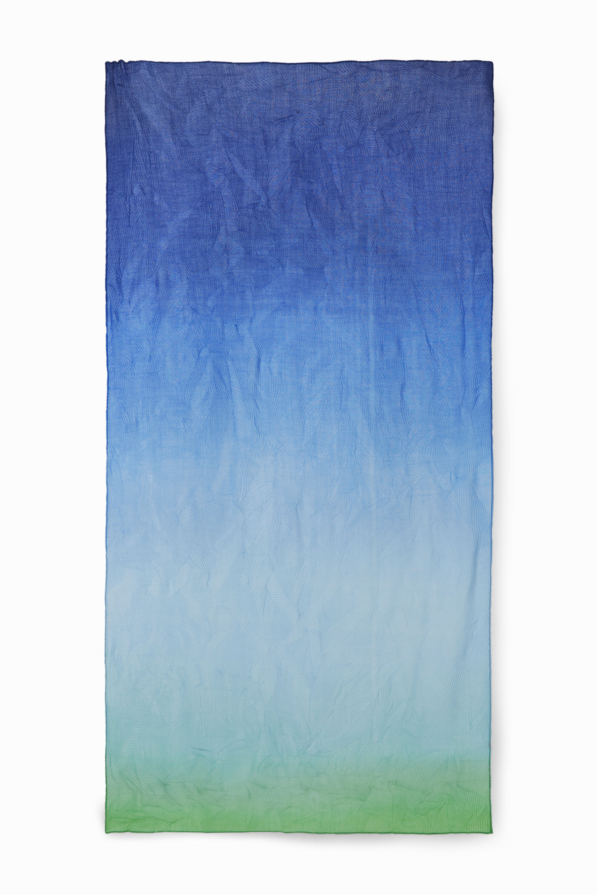 Foulard rectangular plisado degradado