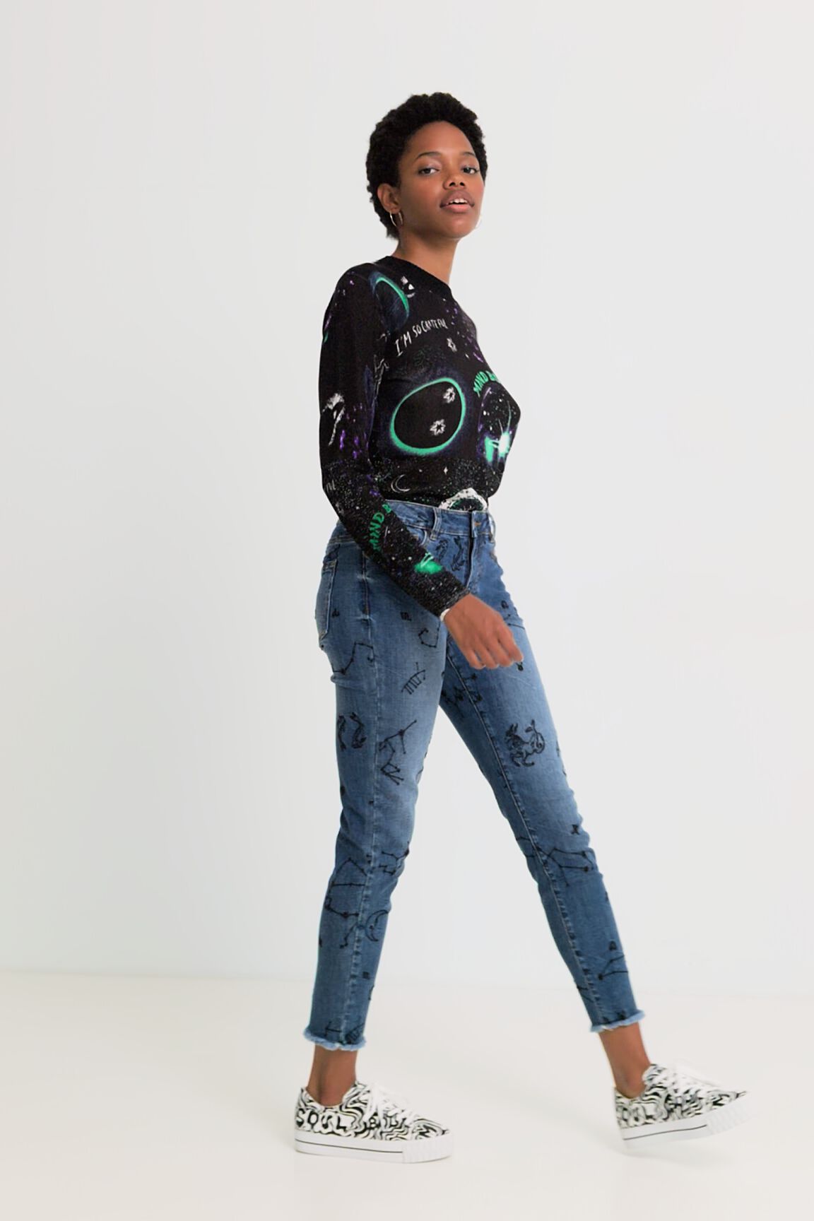 Pantal&oacute;n vaquero skinny tobillero cosmic