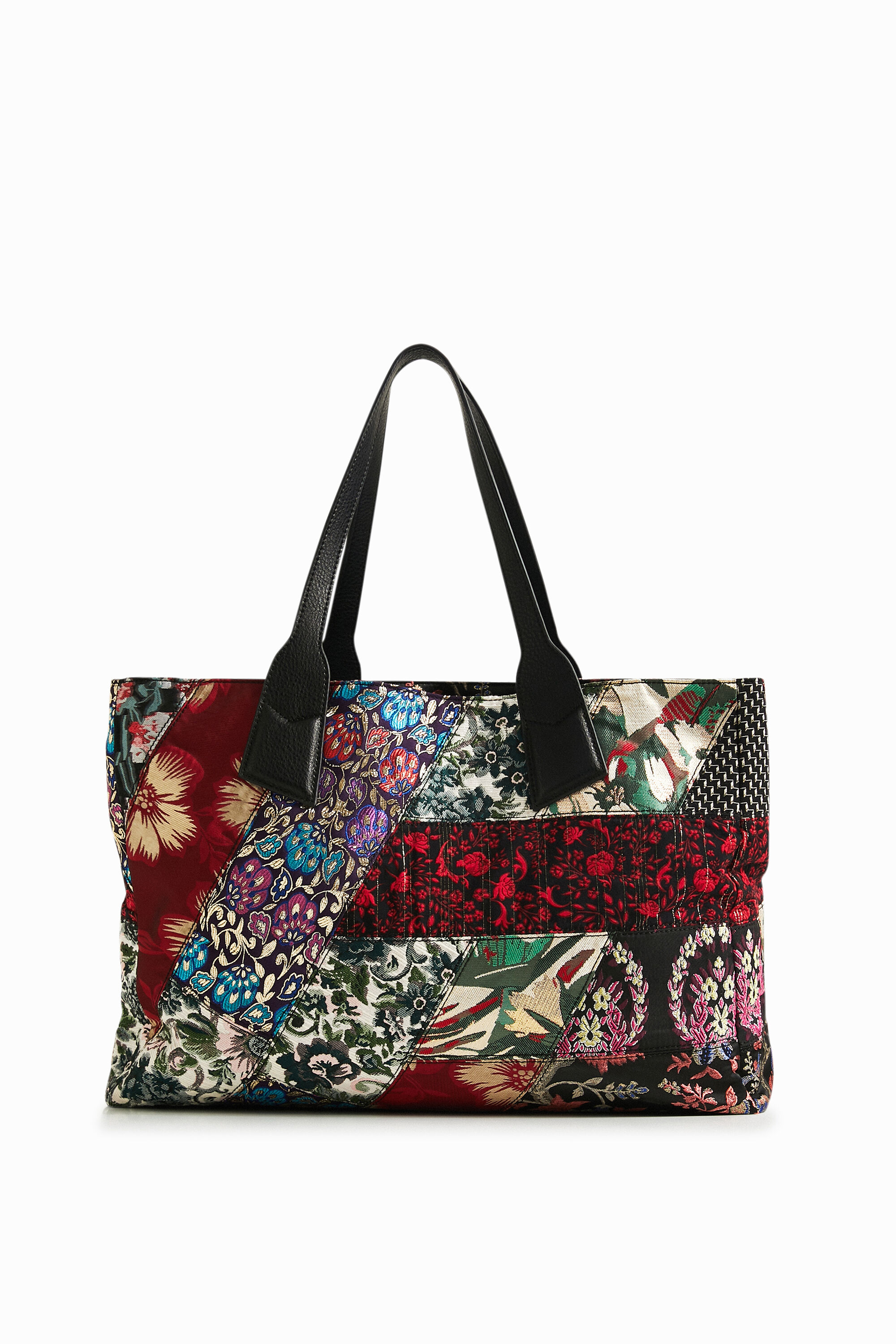 Bolso shopping bag jacquard floral