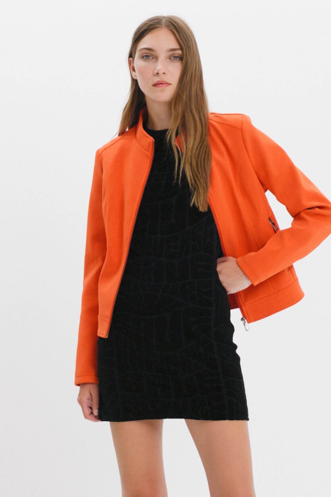 Chaqueta efecto ante