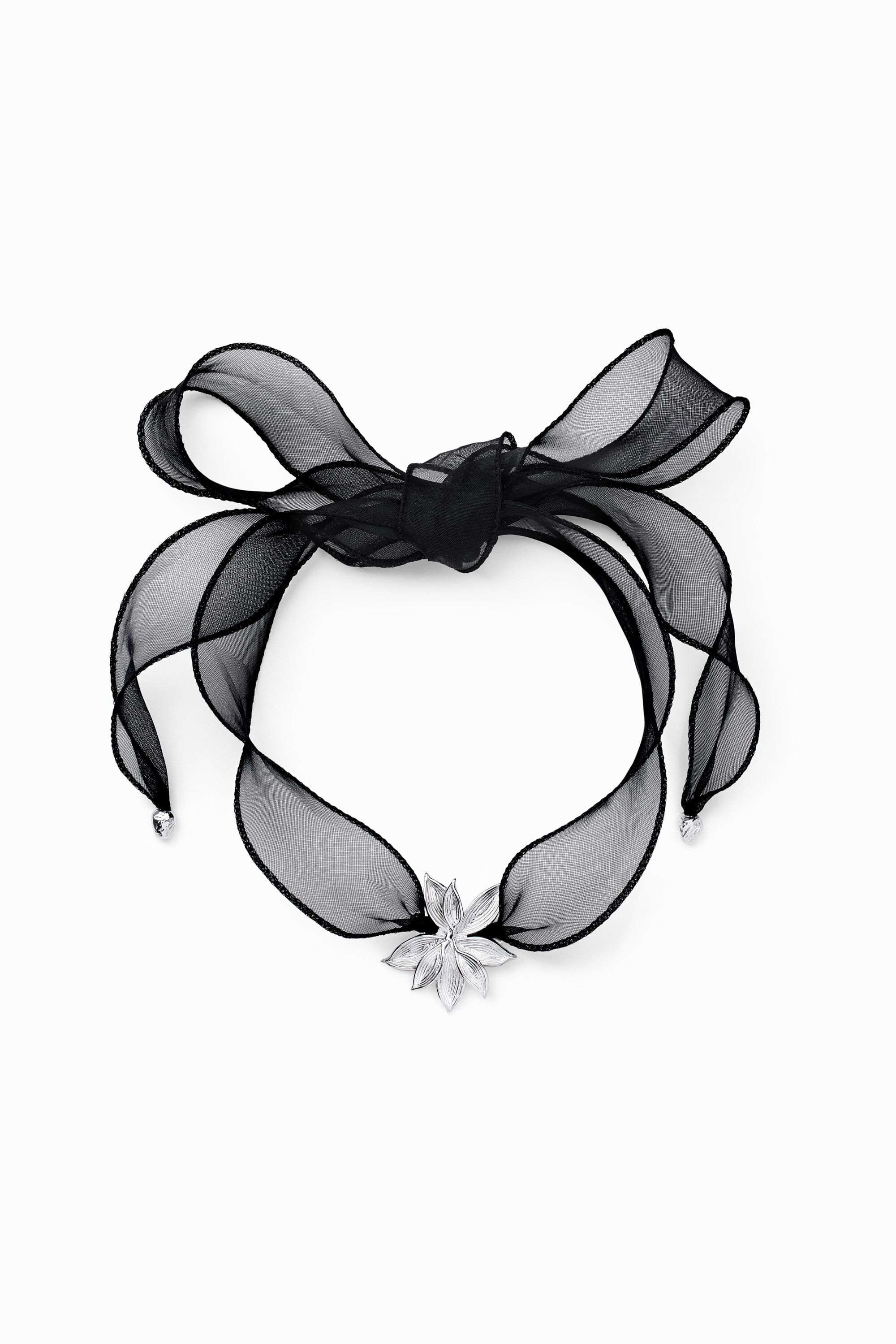 Colgante flor tul ba&ntilde;o plata Zalio