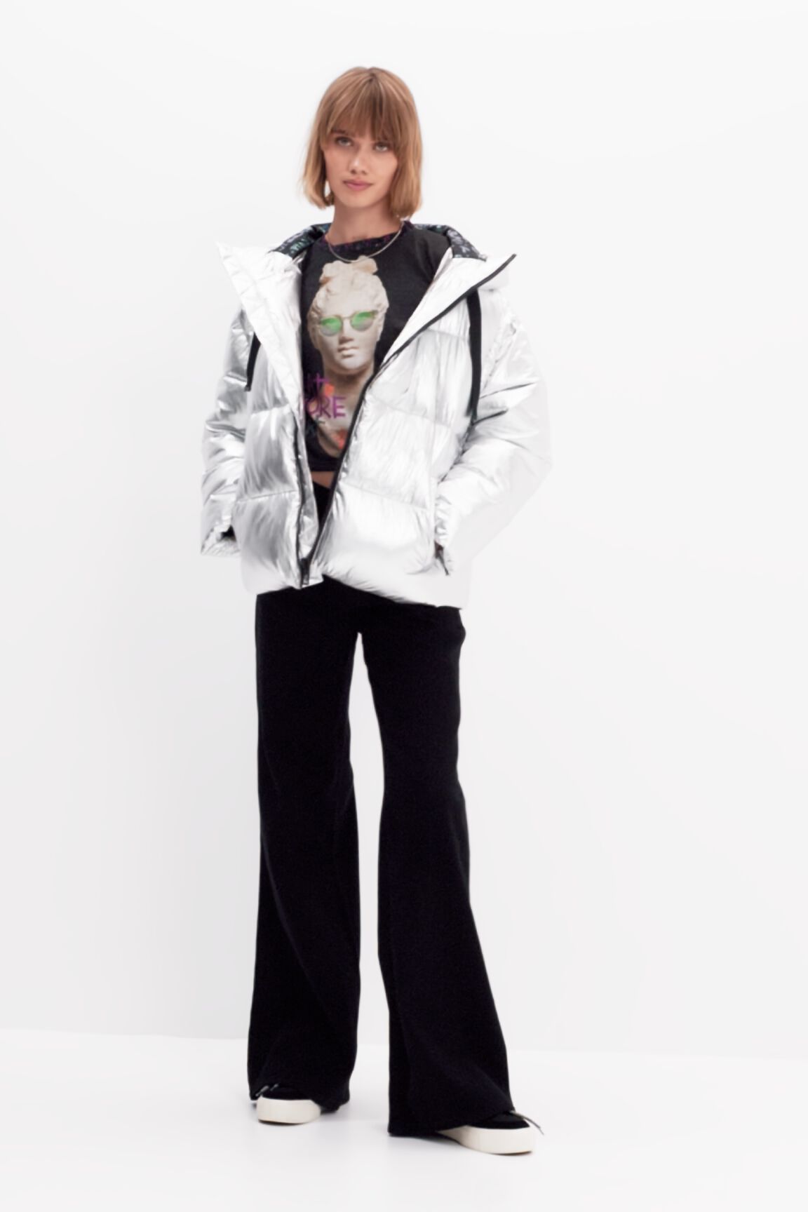 Chaqueta padded mangas desmontables