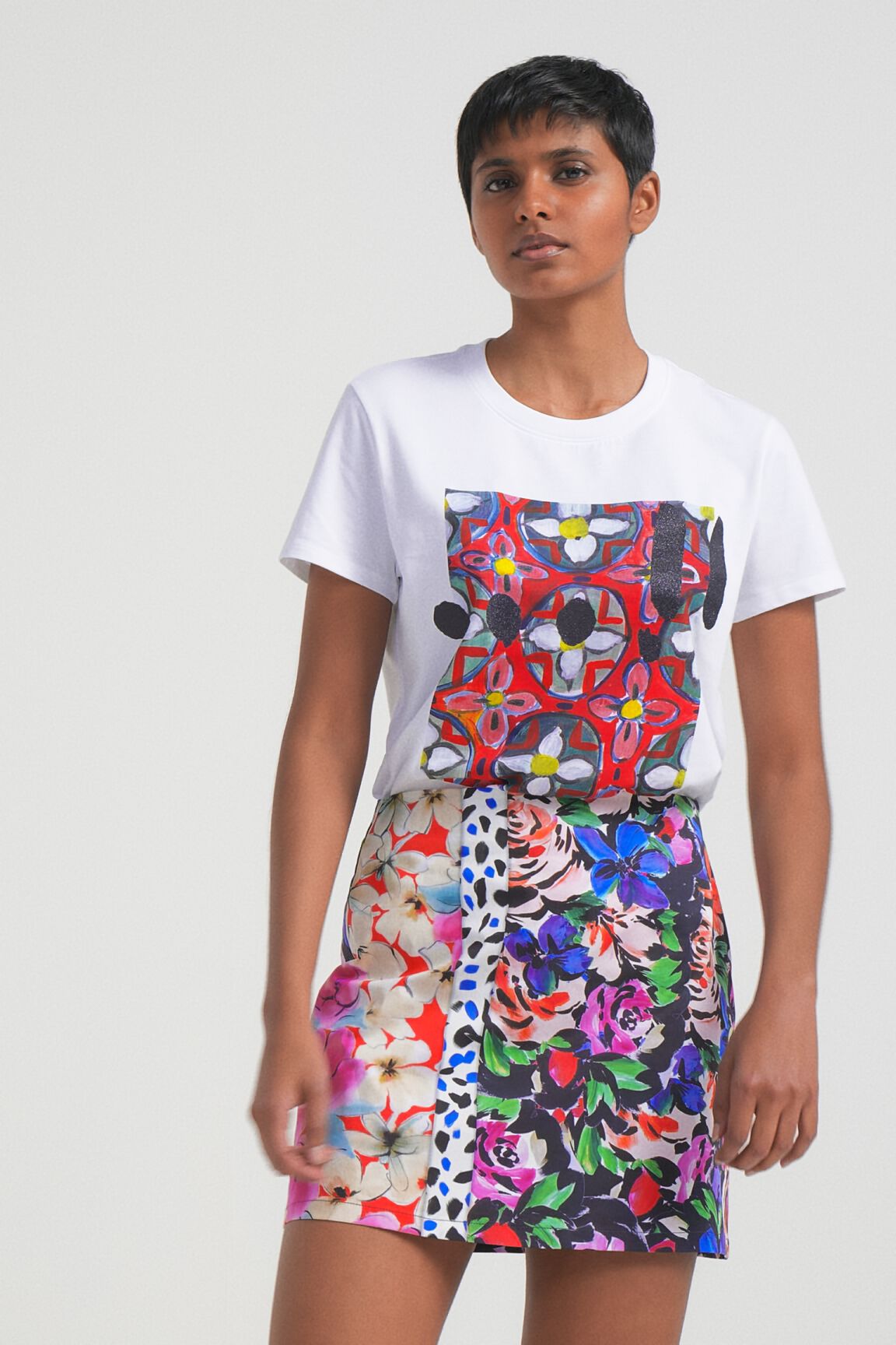 Minifalda floral