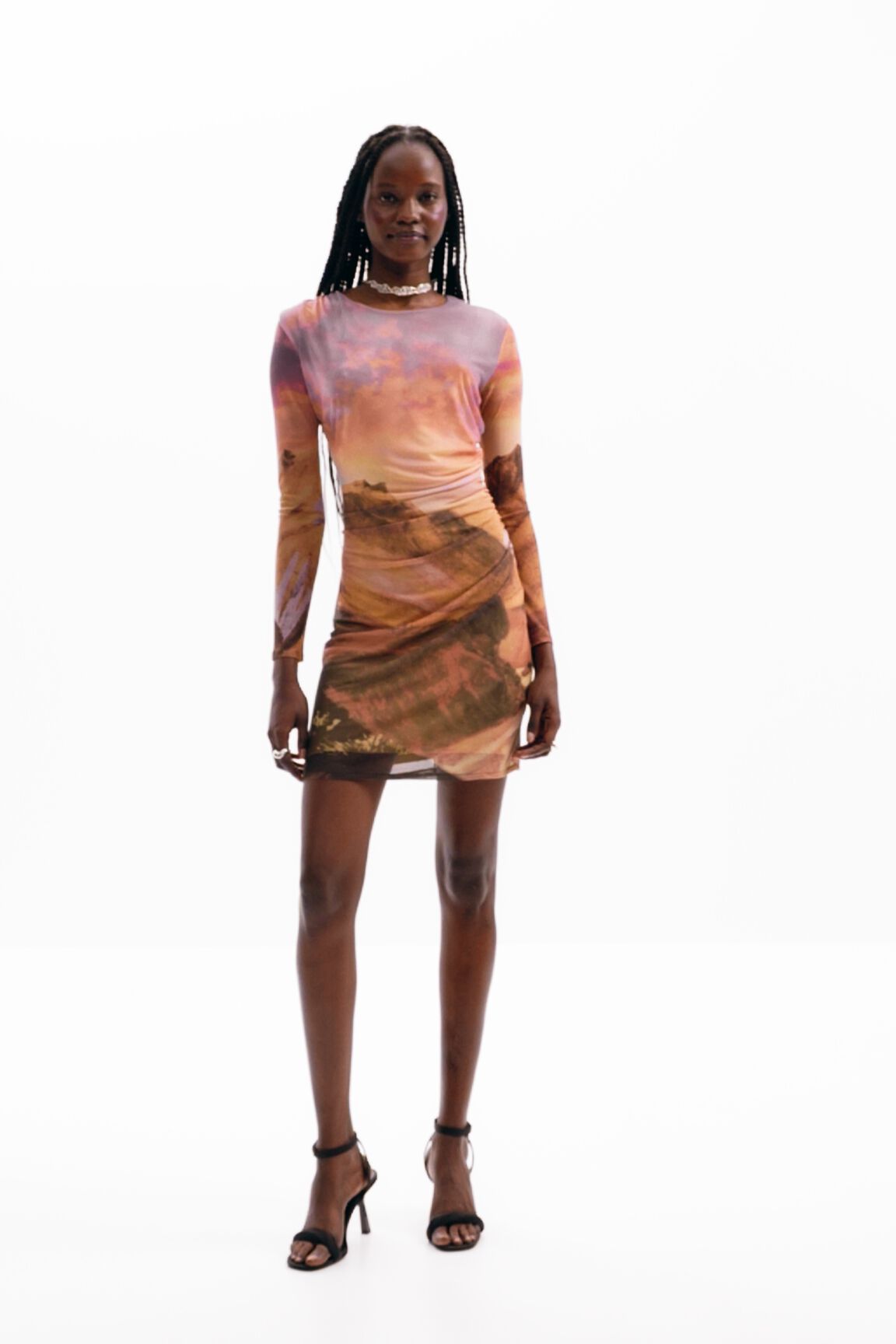 Vestido mini slim paisaje
