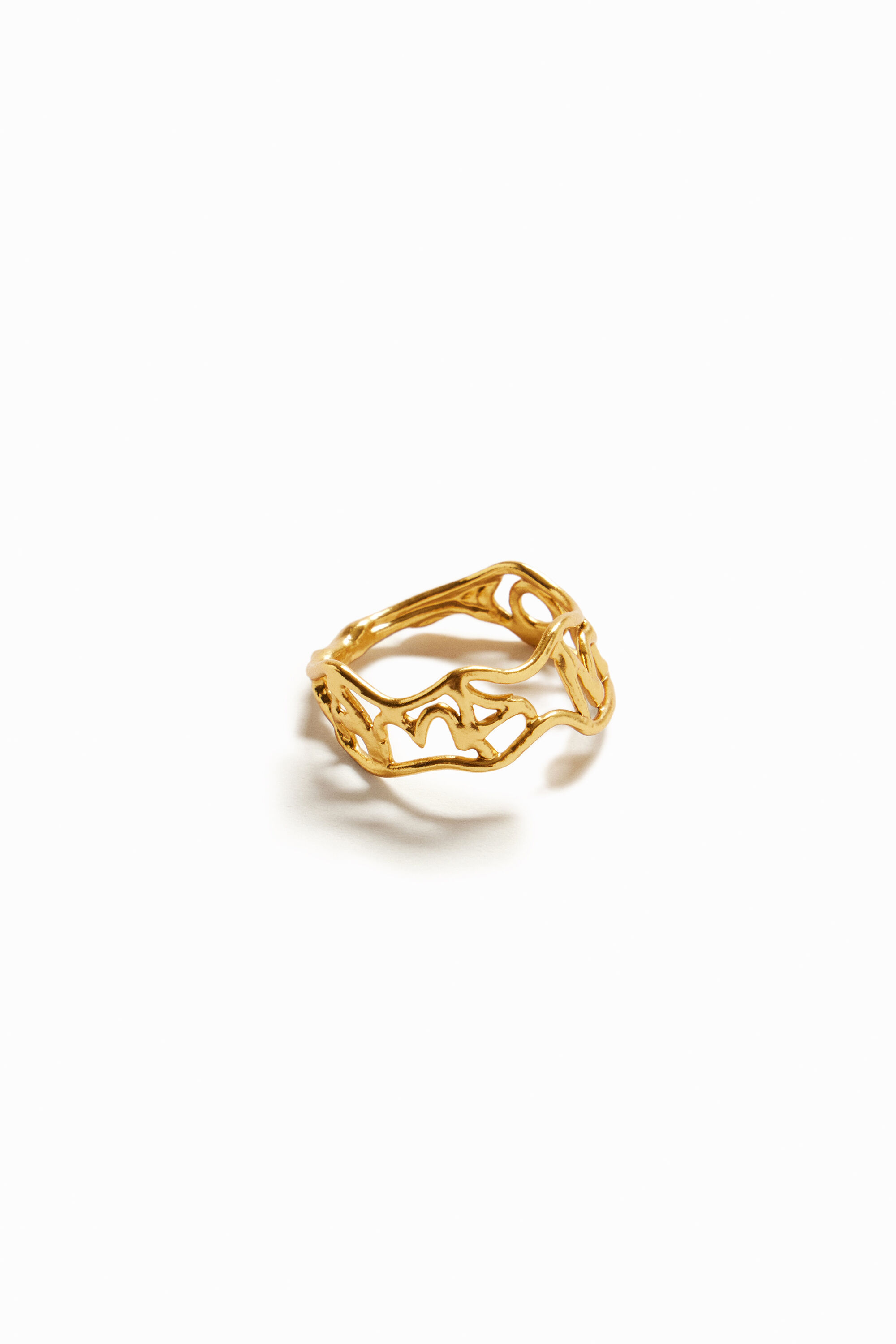 Anillo mensaje ba&ntilde;o oro Zalio