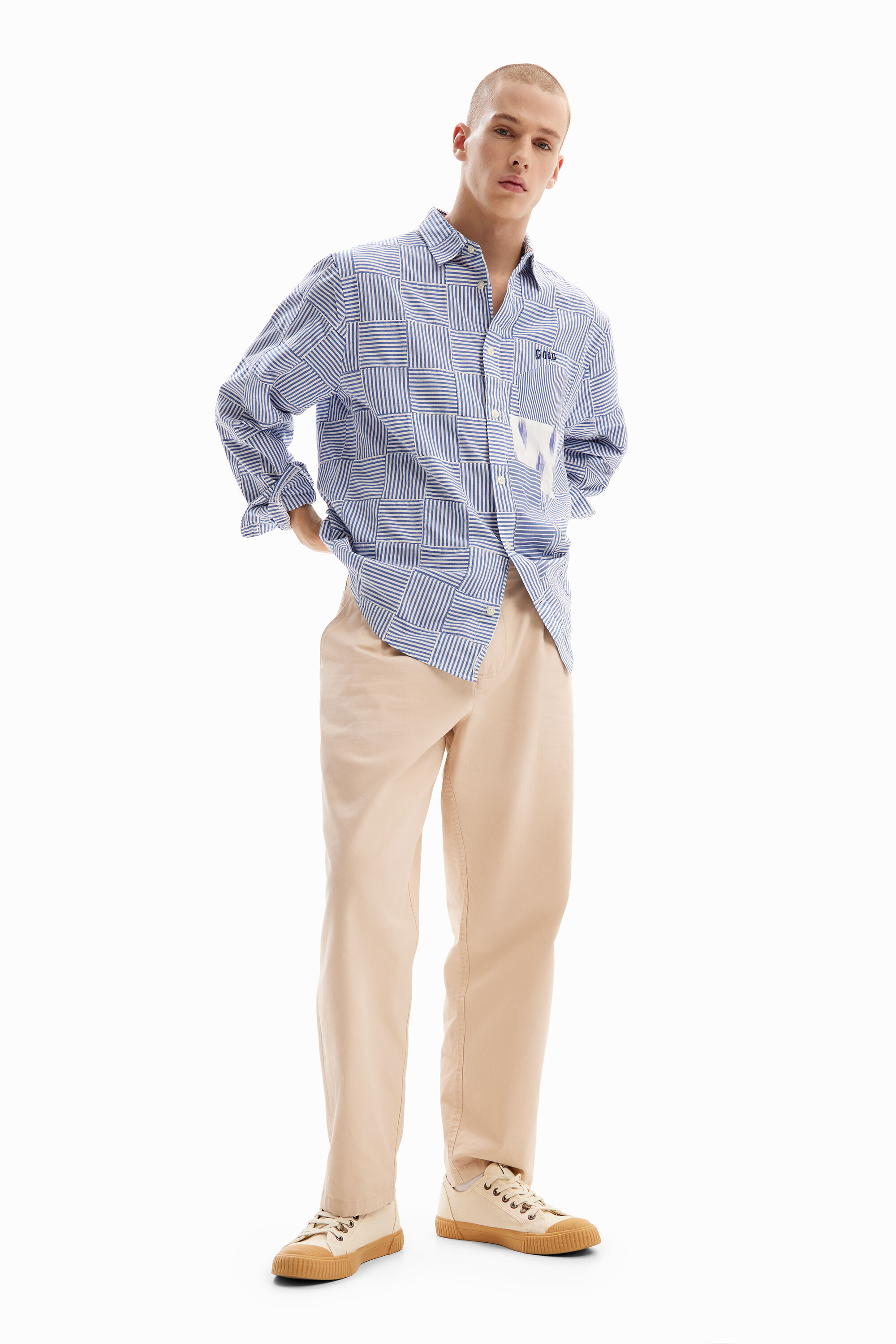 Camisa rayas patchwork