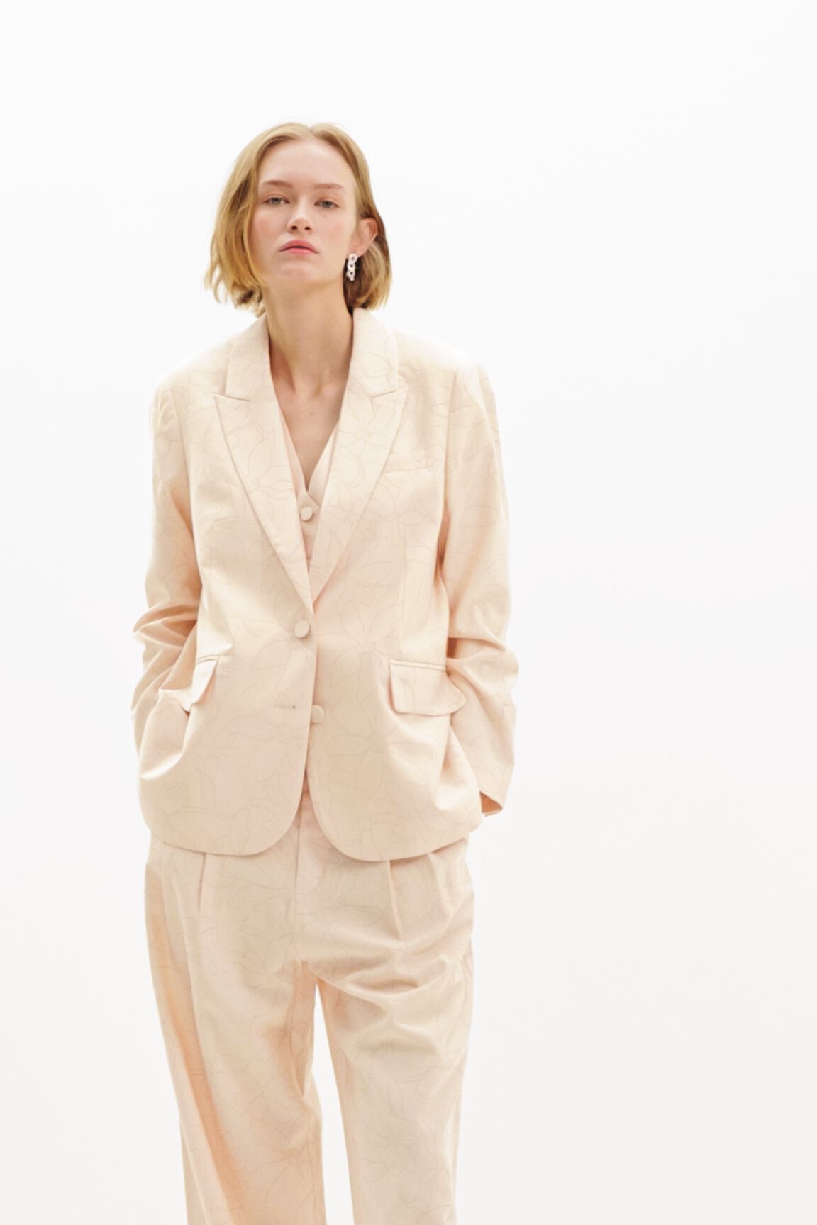 Blazer recta flores