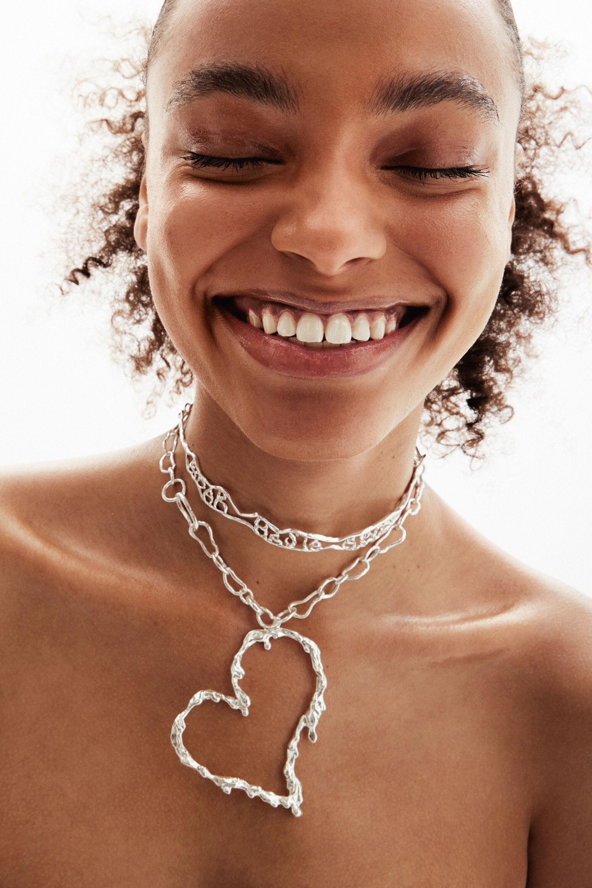 Collar coraz&oacute;n ba&ntilde;o plata Zalio