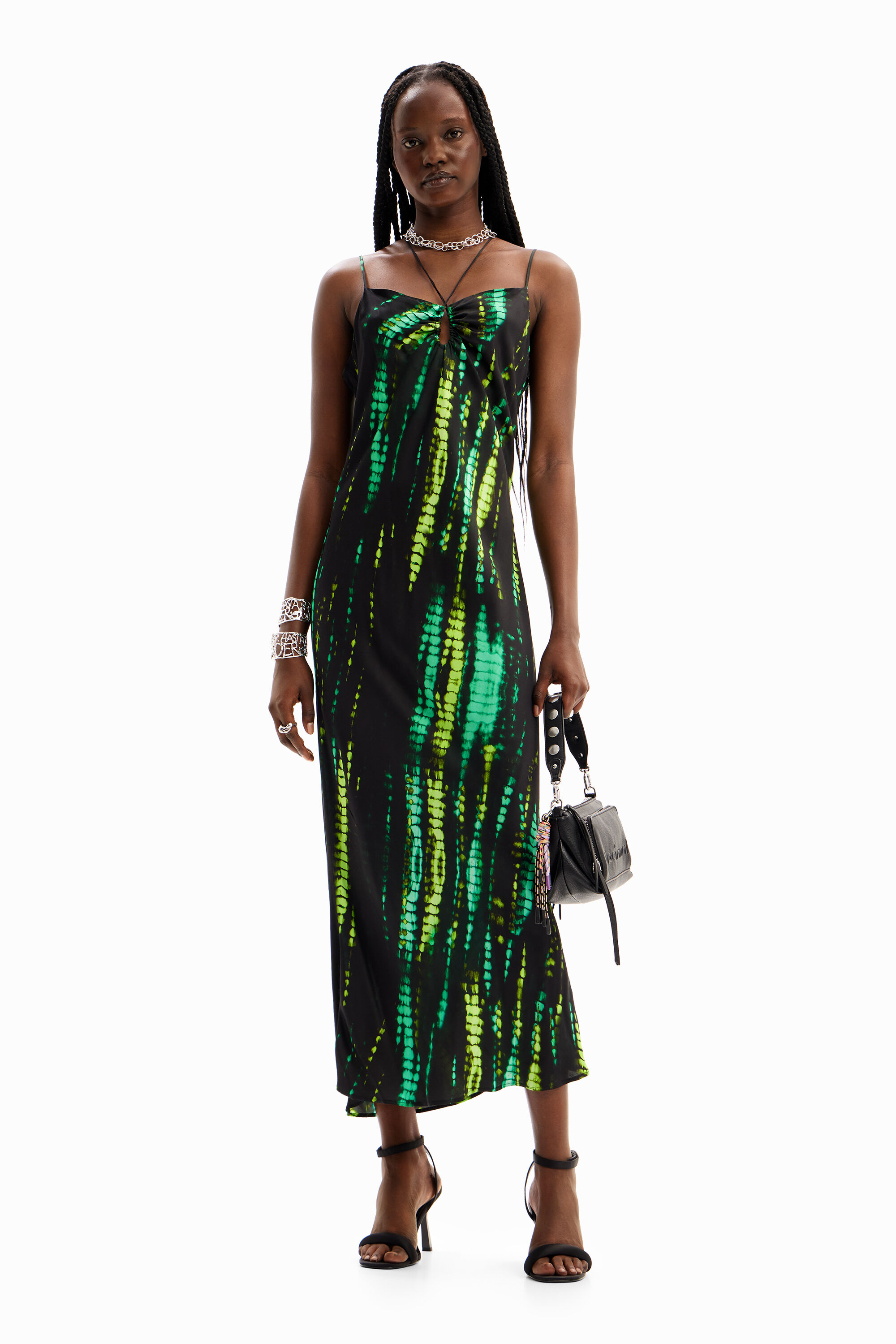 Vestido midi tie-dye