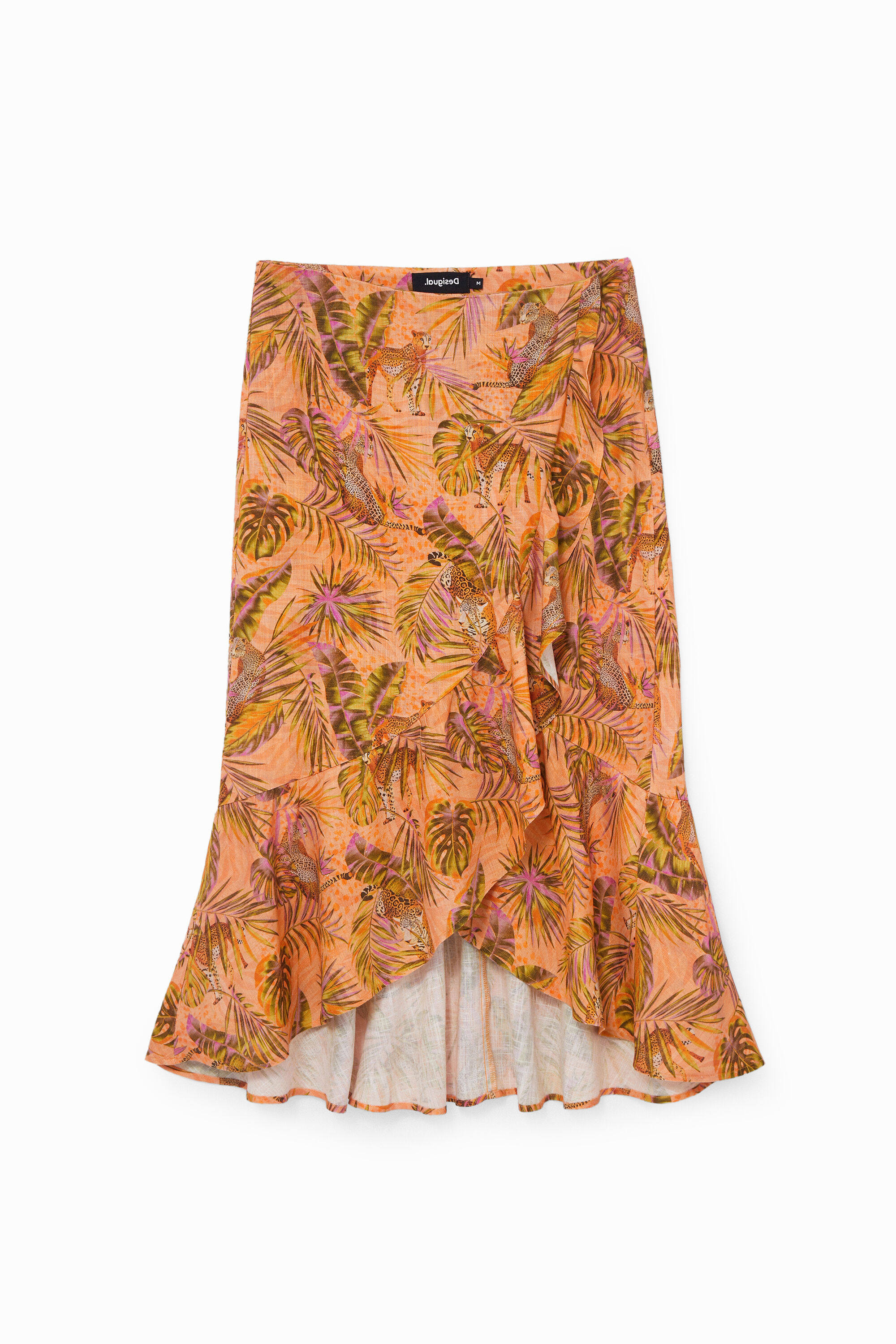 Falda de volantes tropical