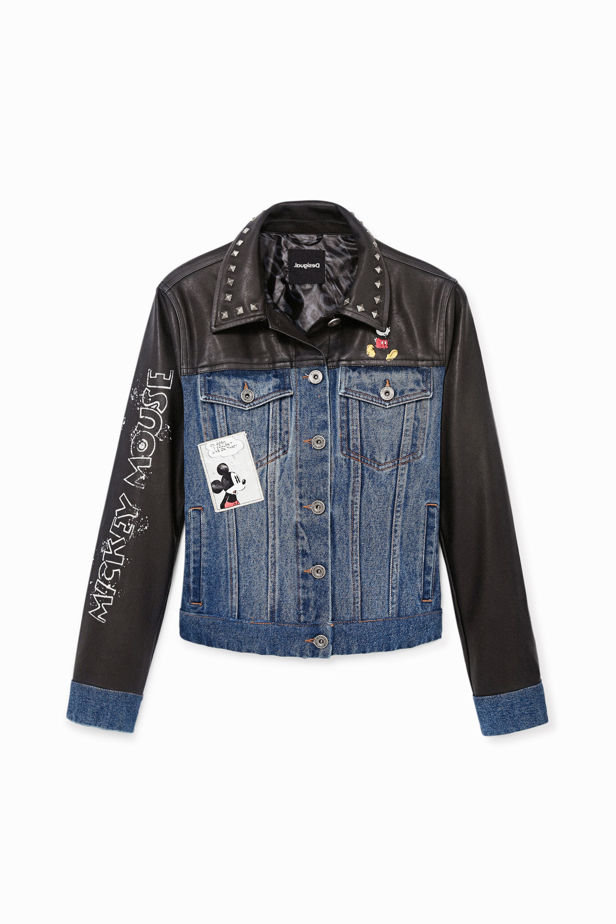 Chaqueta biker h&iacute;brida Mickey Mouse