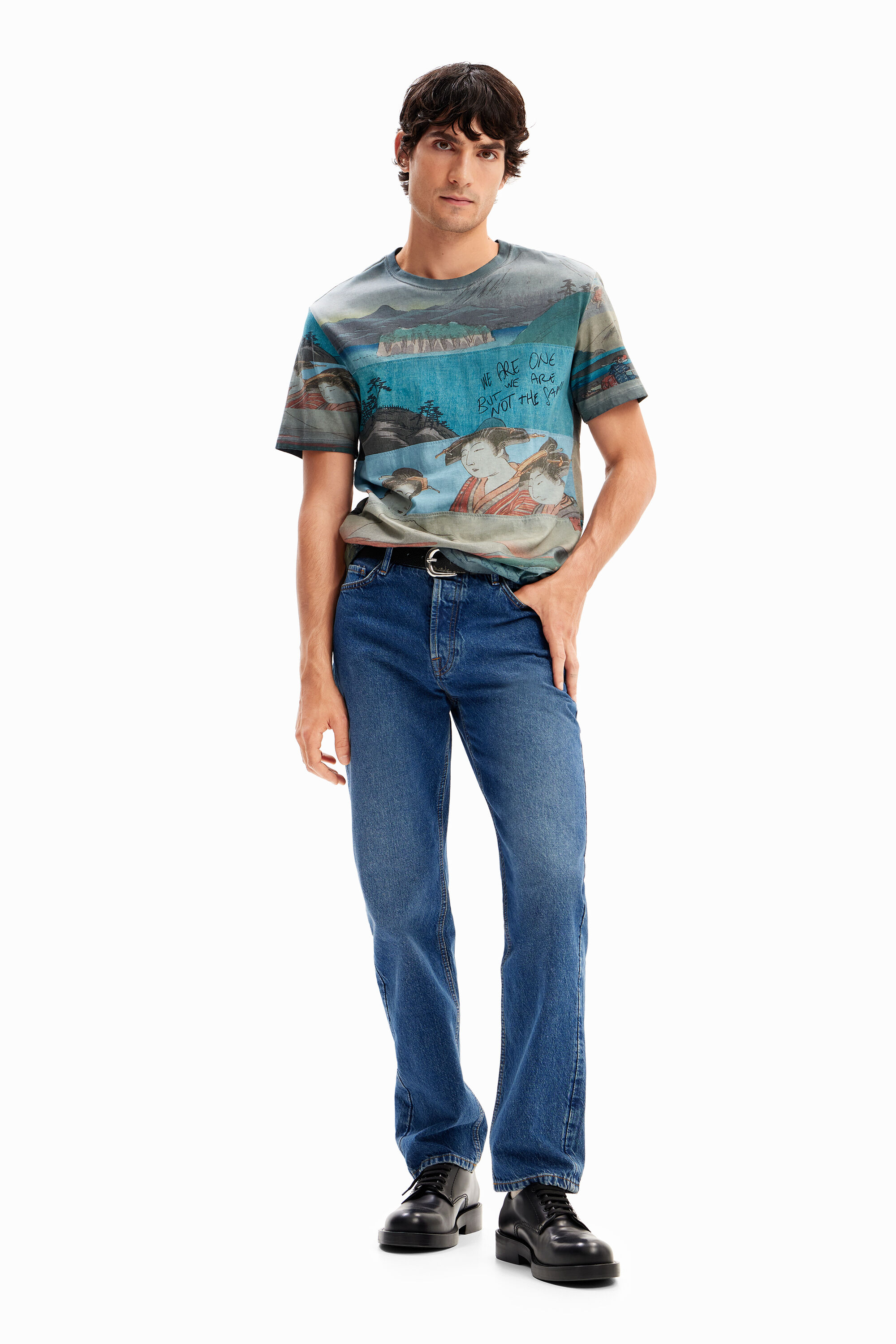 Camiseta manga corta print japon&eacute;s