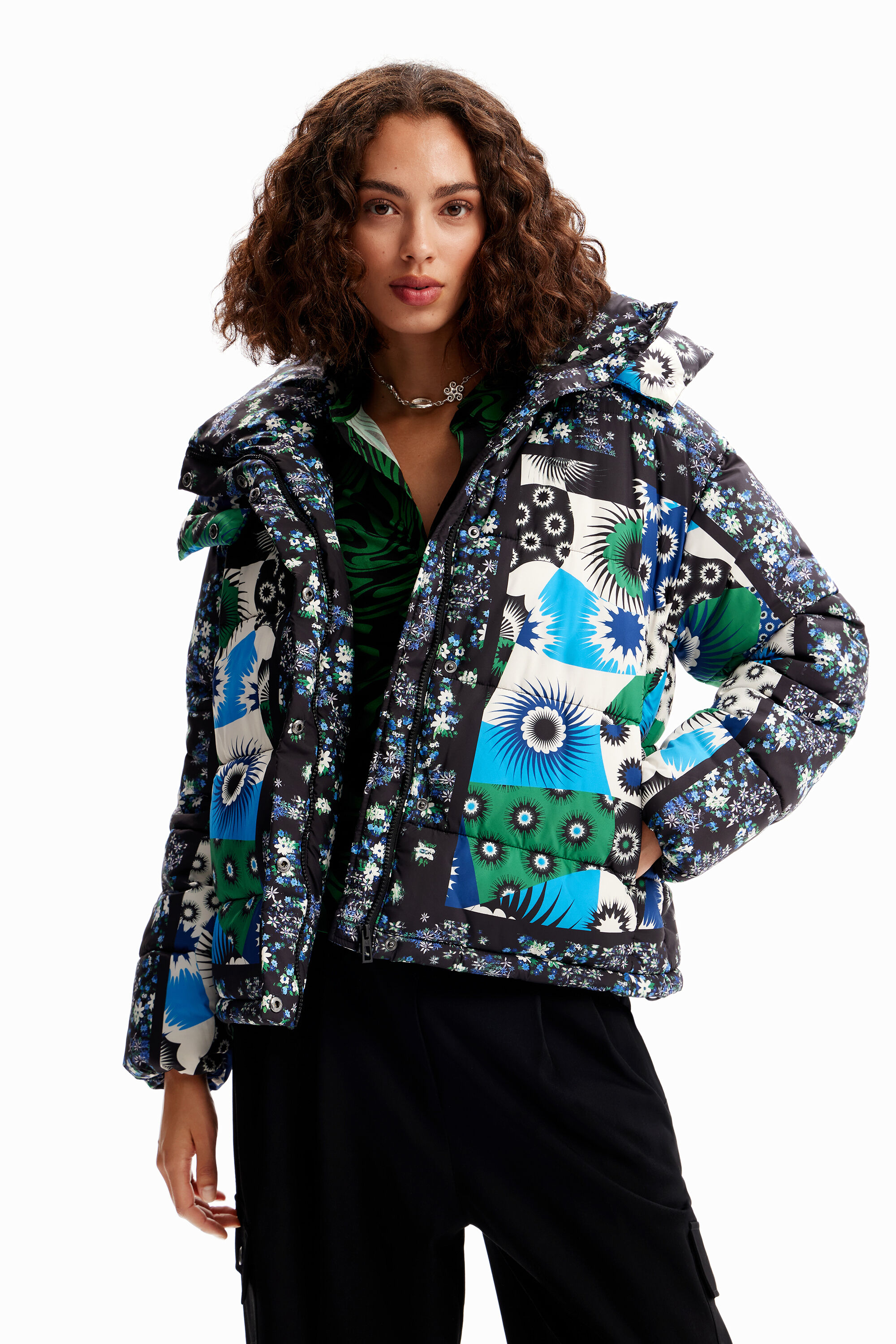 Chaqueta acolchada patch