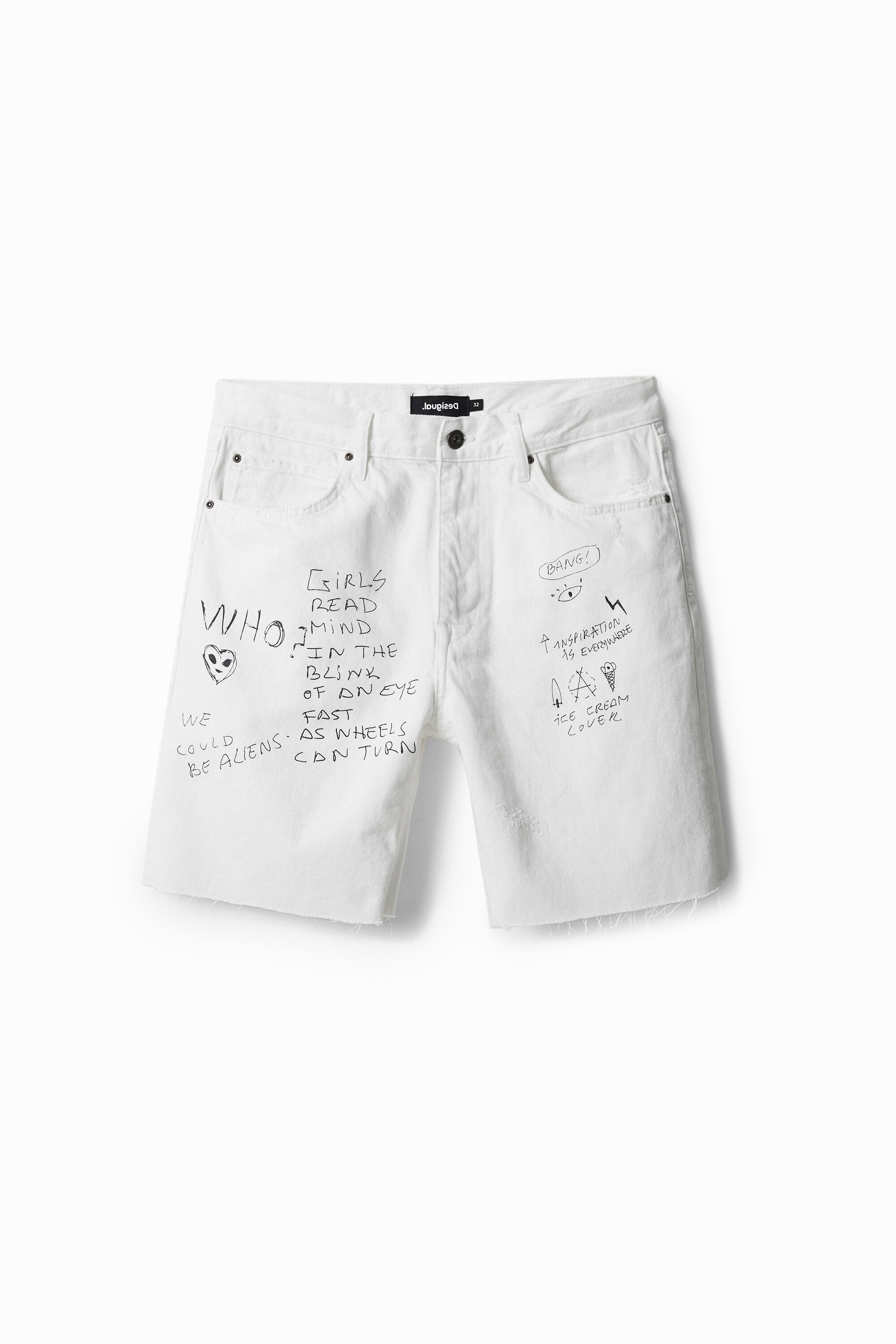 Bermudas denim mensajes