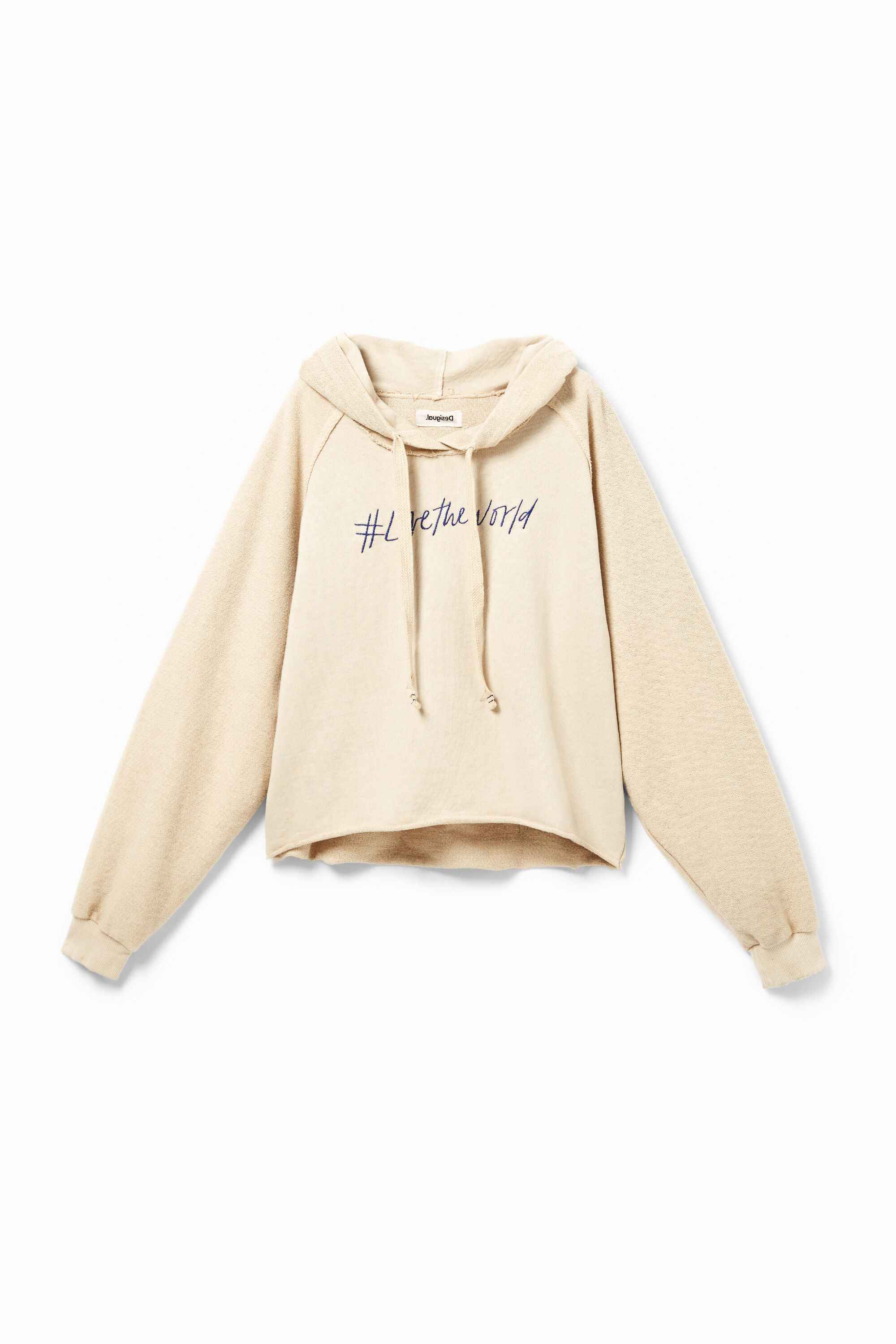 Sudadera corta algod&oacute;n reciclado
