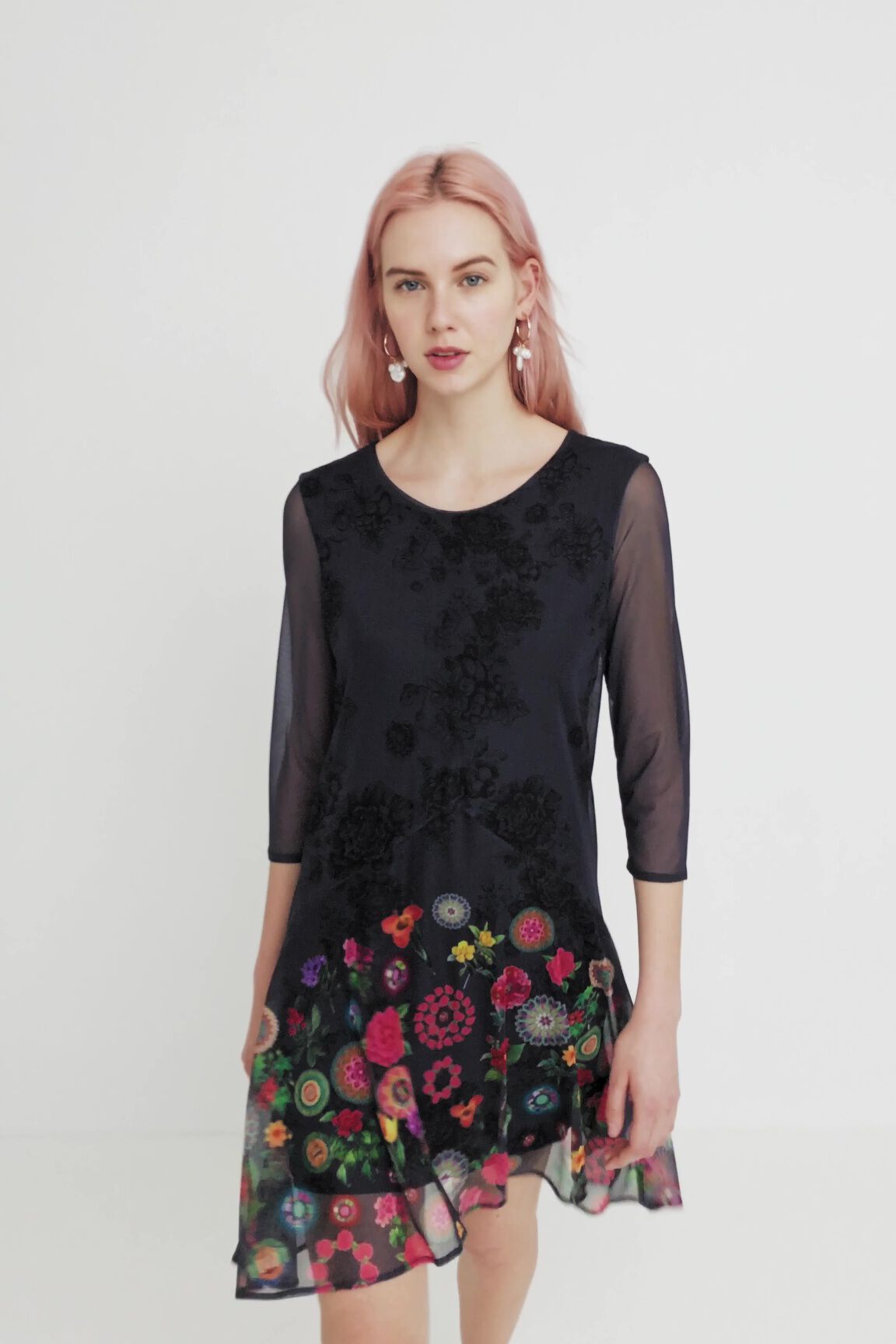 Vestido multicapas floral