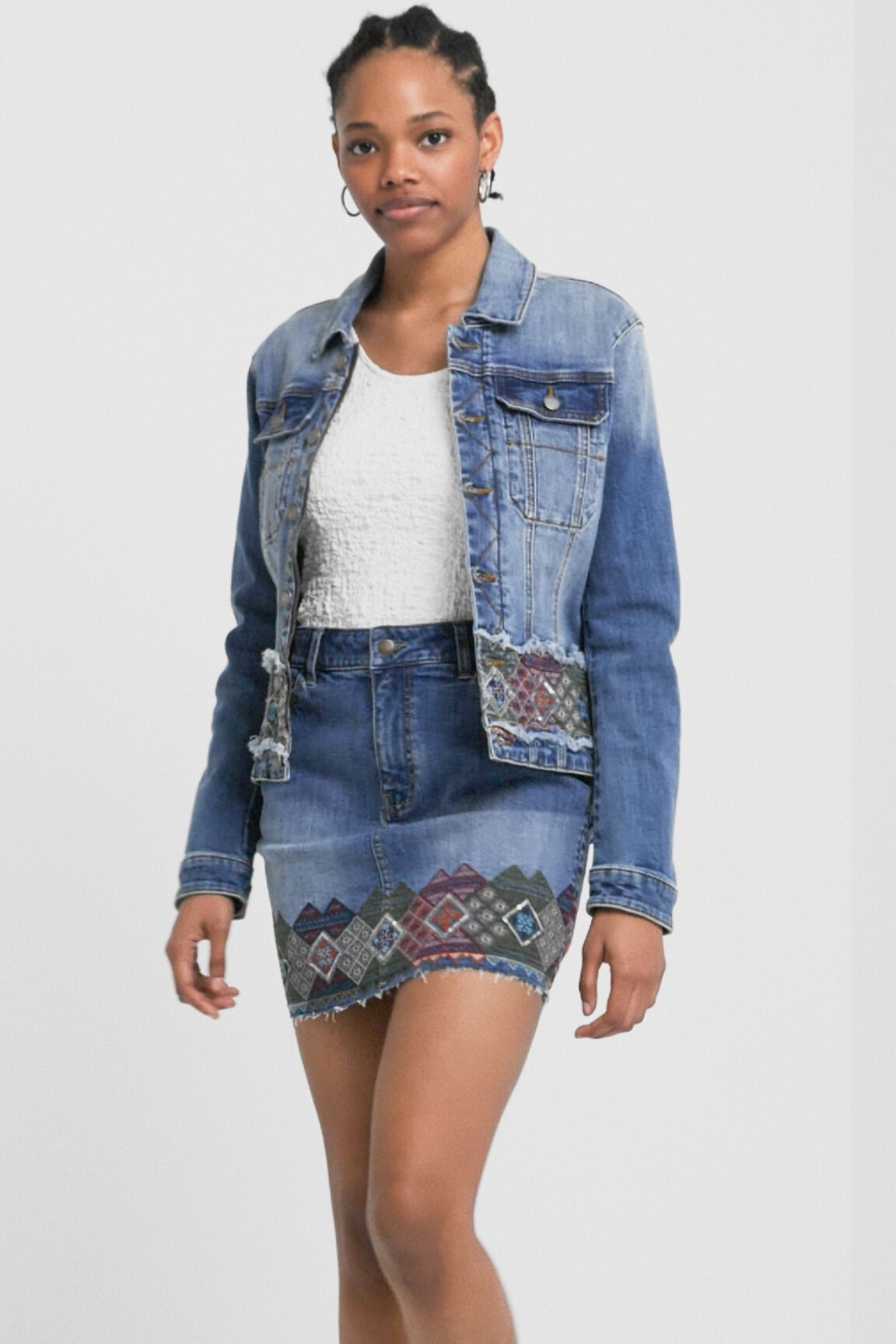 Chaqueta vaquera cenefas