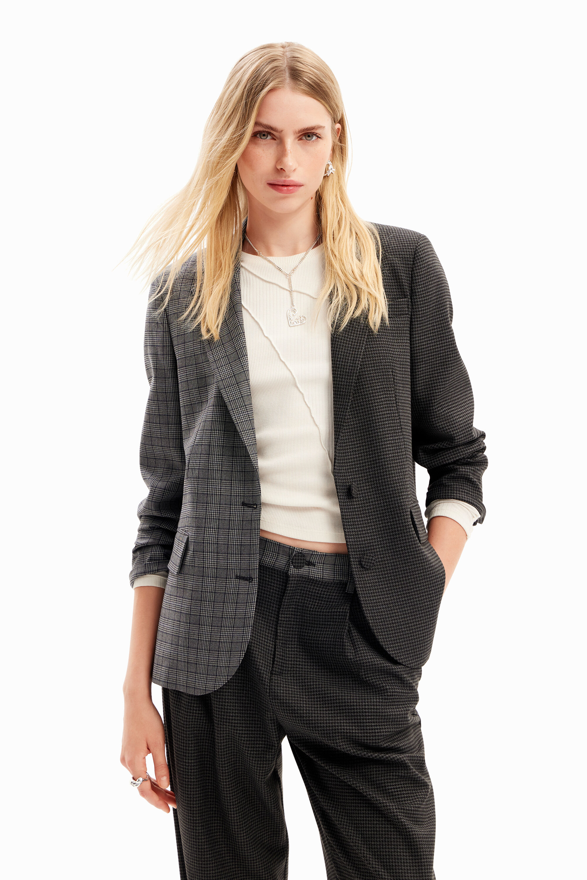 Blazer recto patch pata de gallo