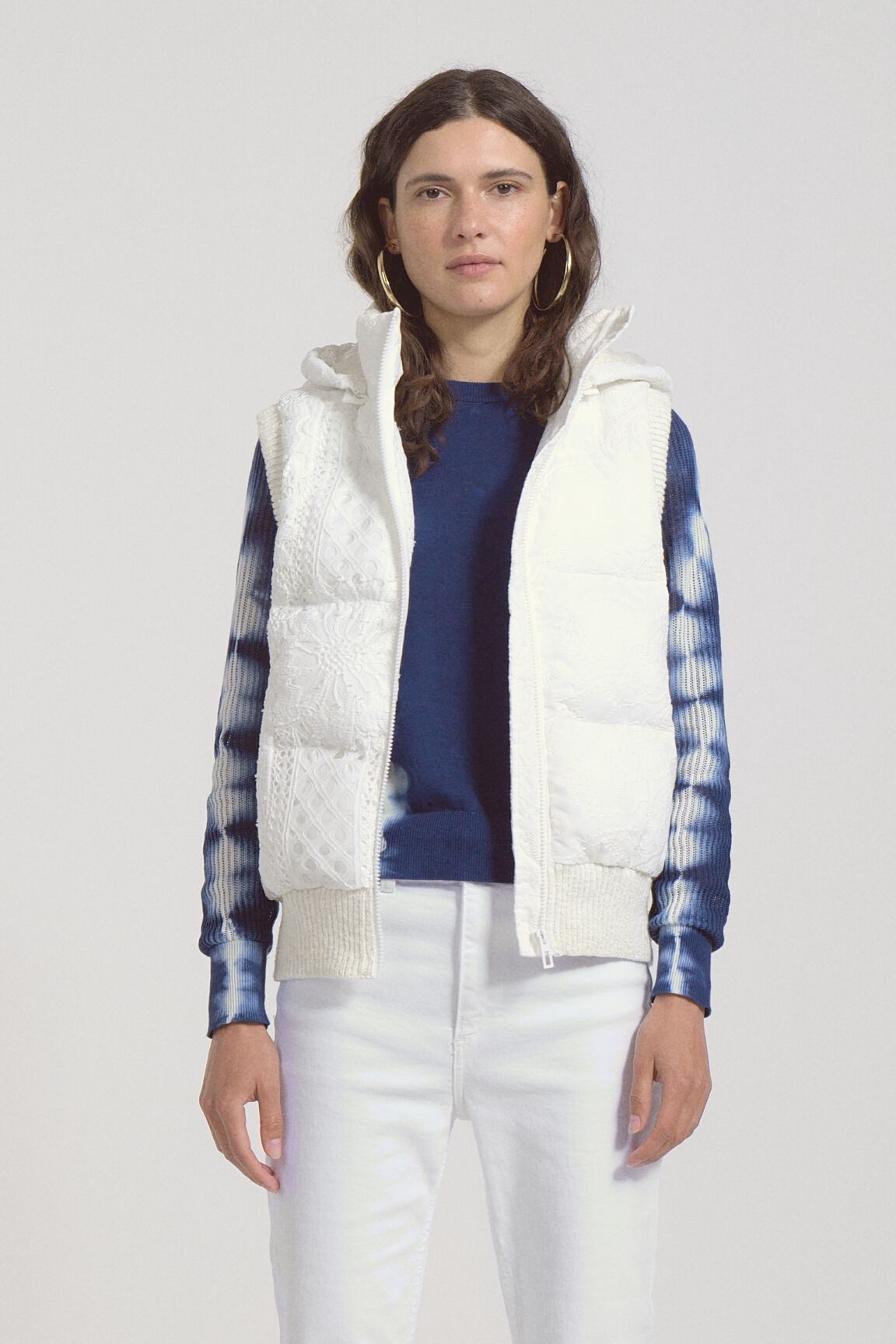 Chaleco padded de encaje