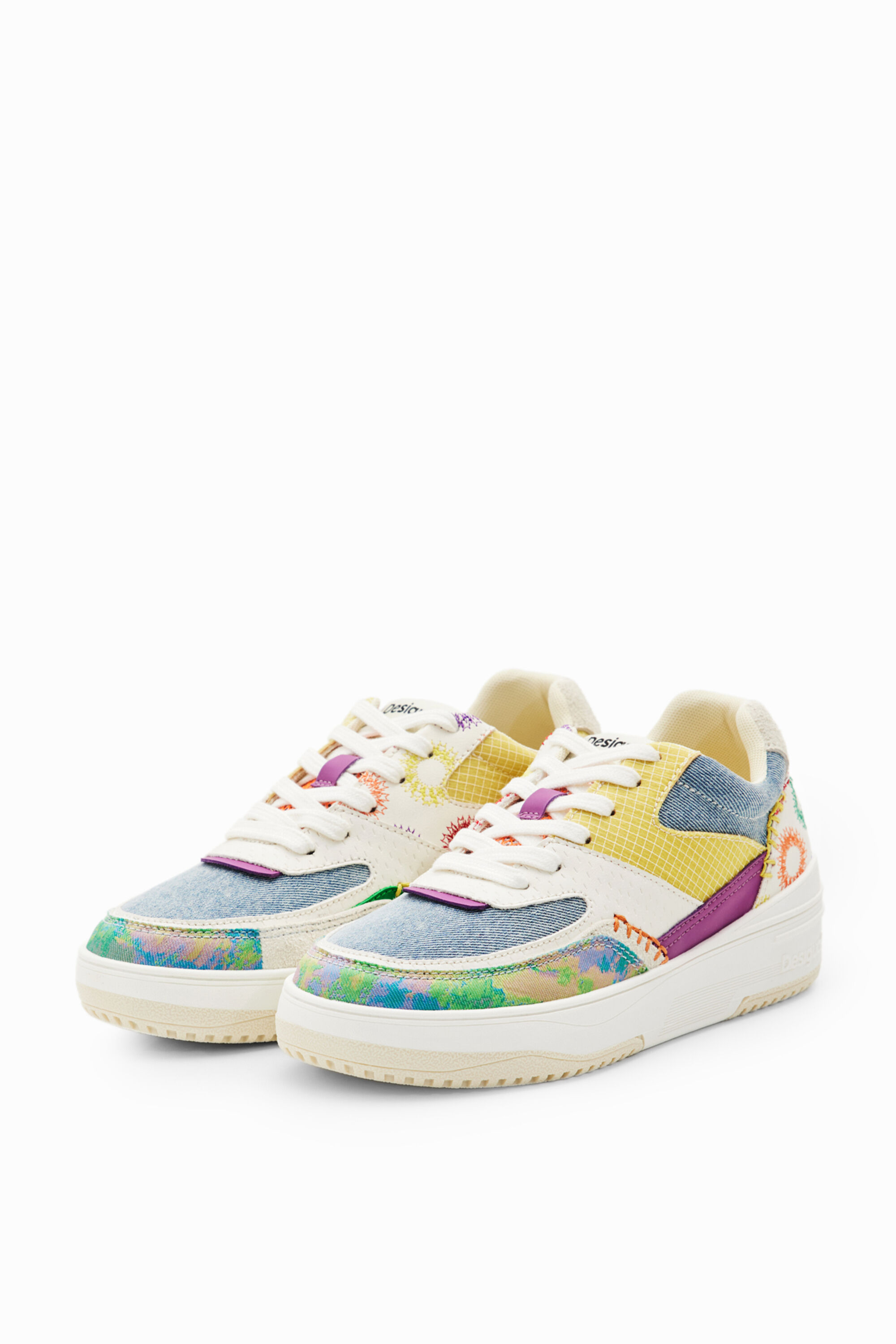 Sneakers retro patch multicolor