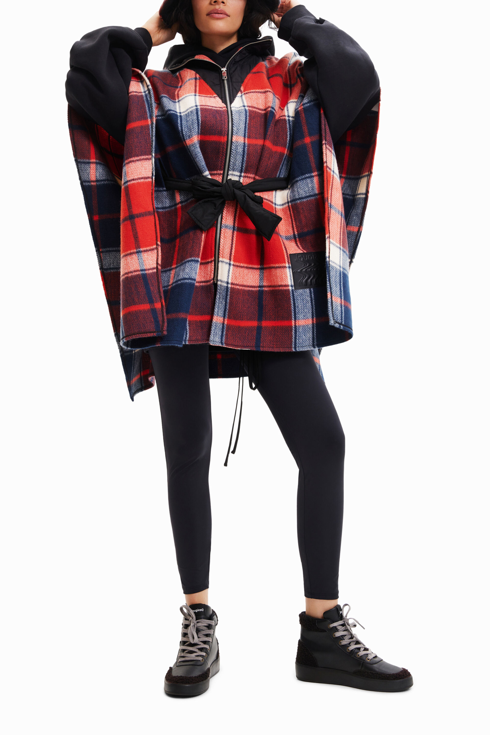 Poncho patch cuadros