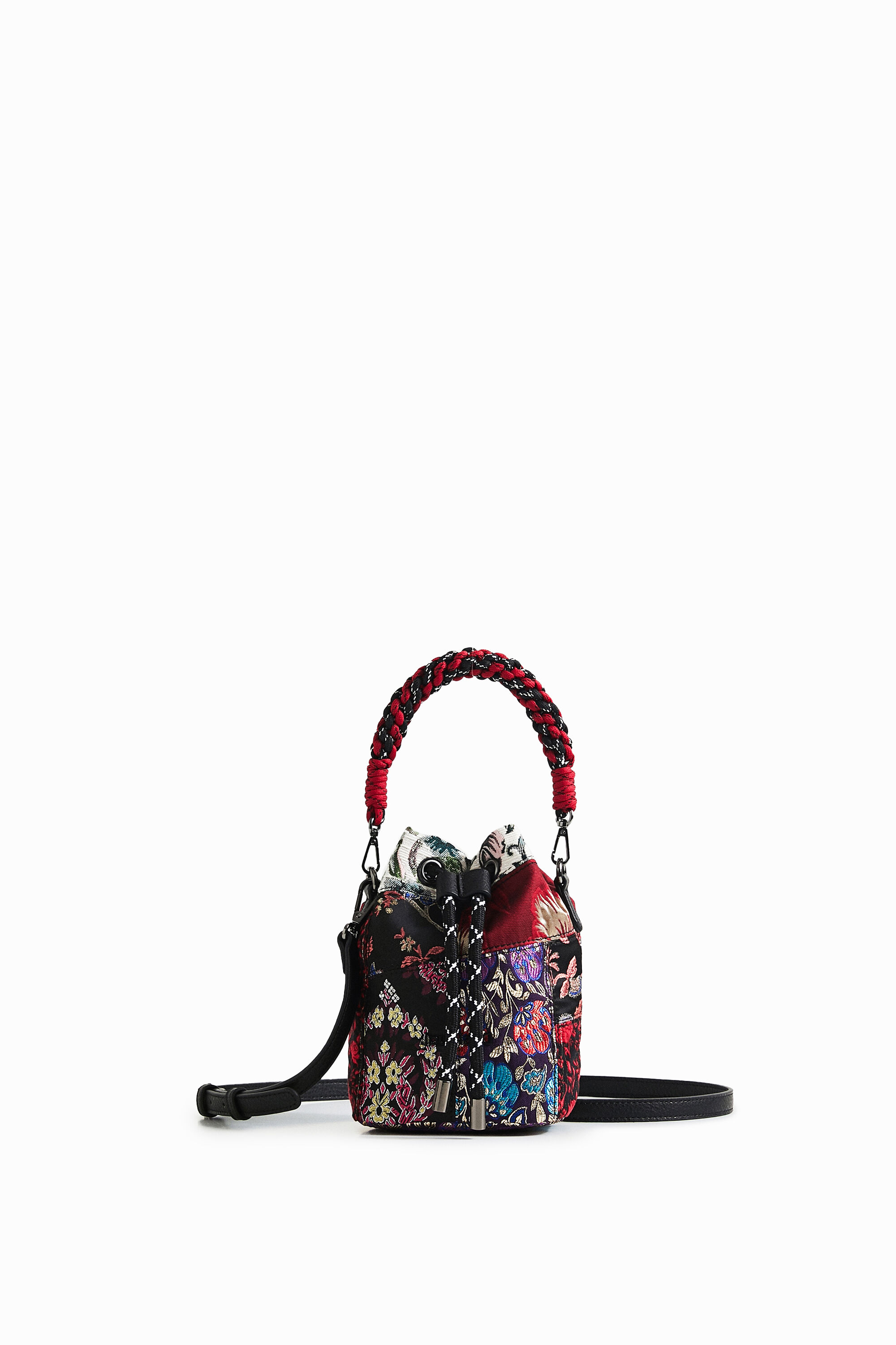 Mini bolso saco patch floral