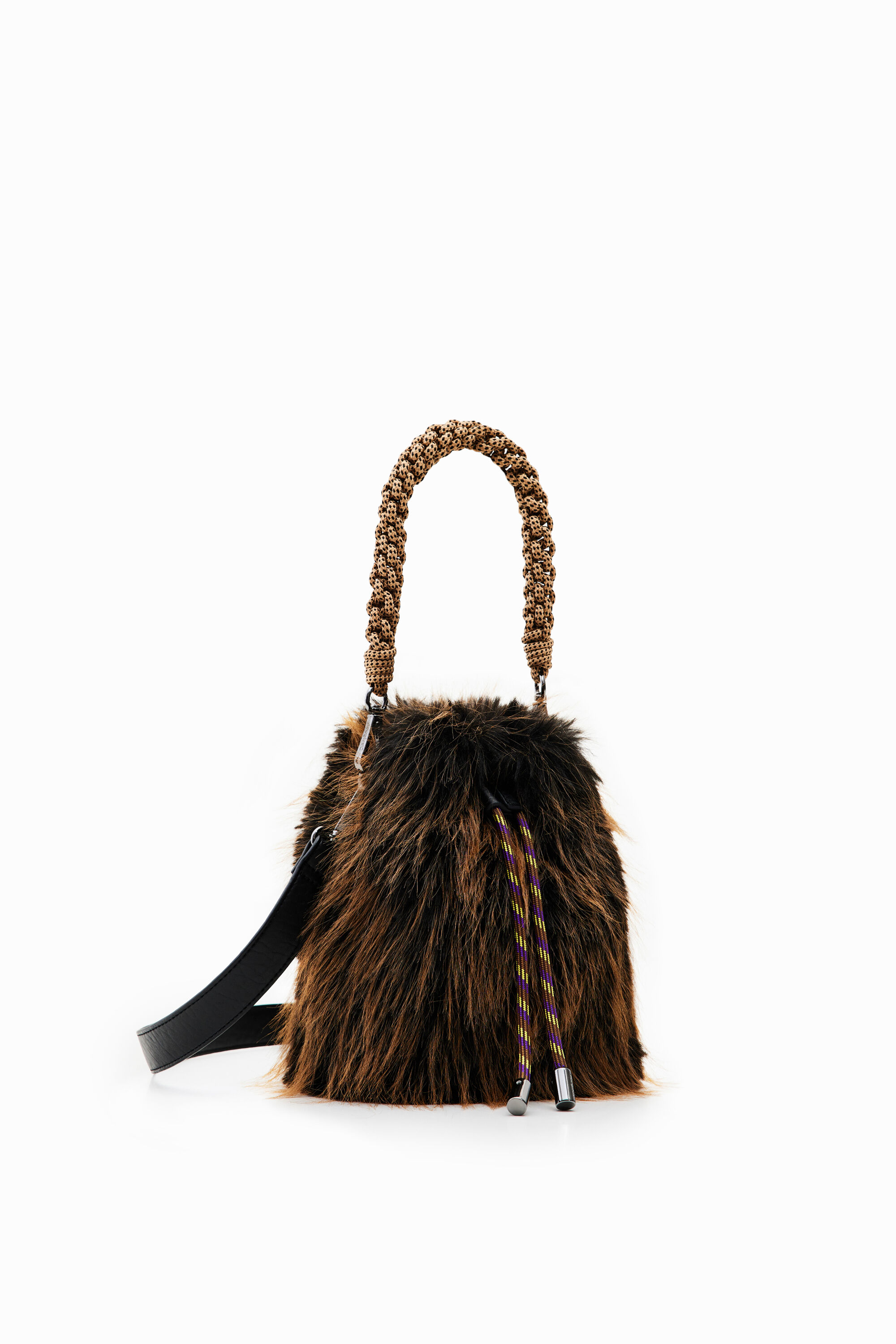 Bolso bucket peque&ntilde;o pelo