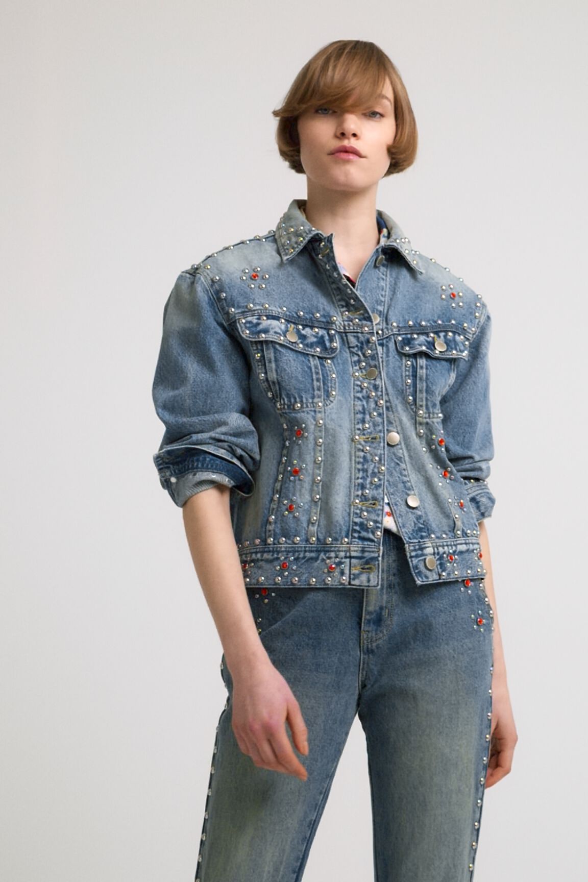 Chaqueta vaquera tachuelas Johnson Hartig
