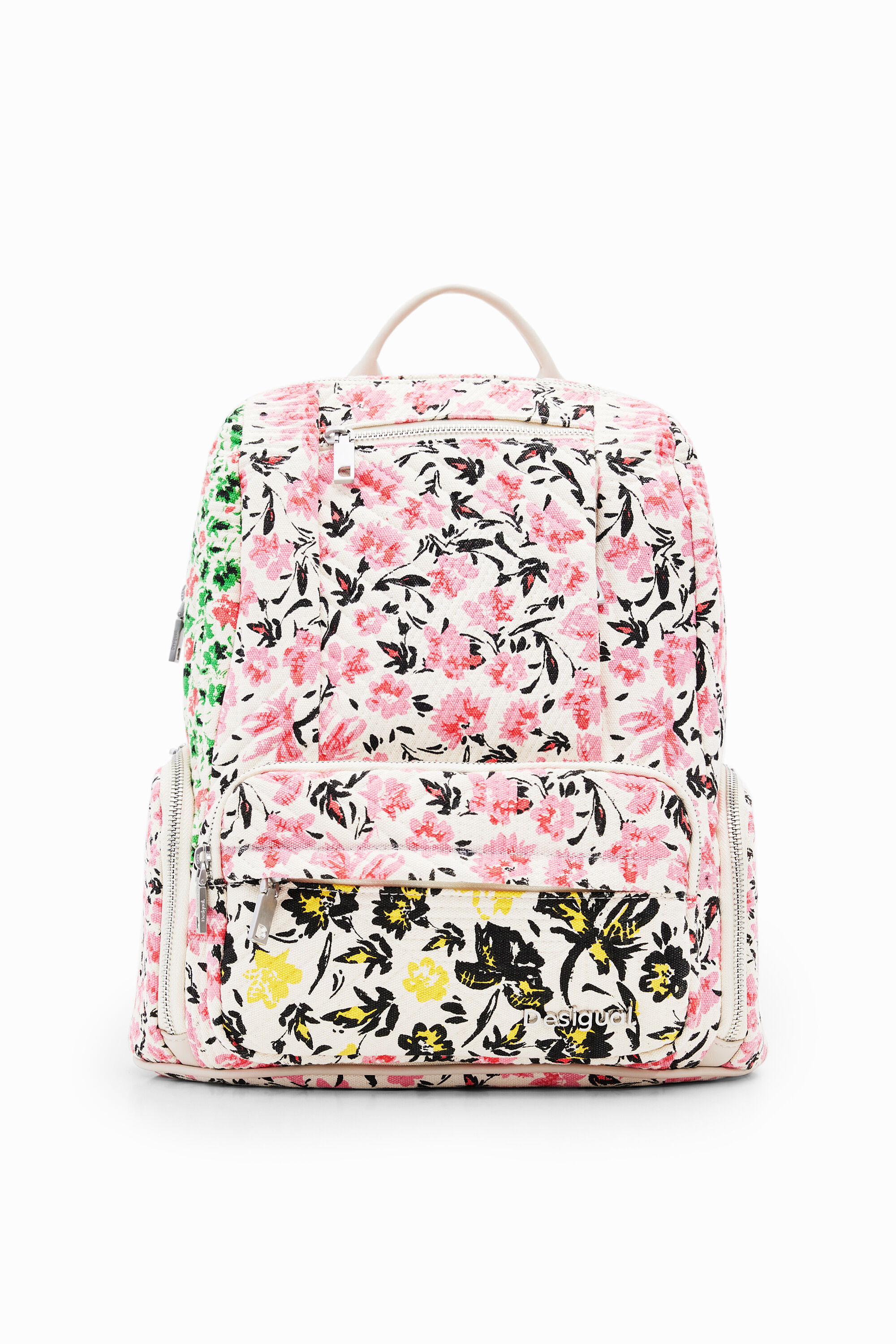 Mochila M canvas flores