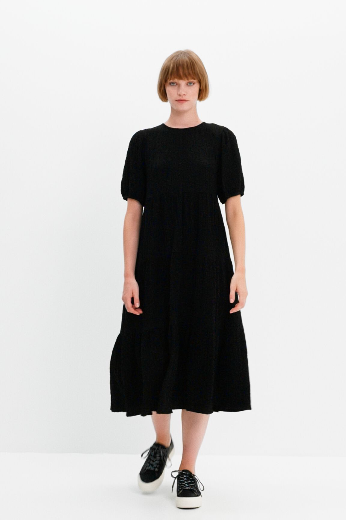 Vestido midi textura