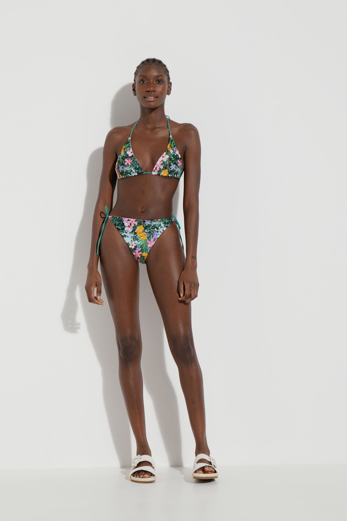 Top bikini floral reversible