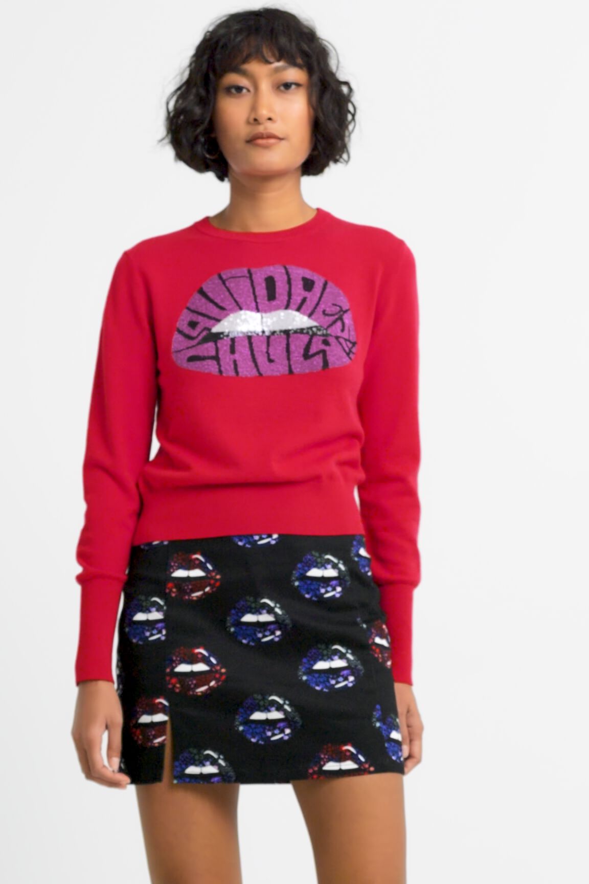 Jersey punto fino labios