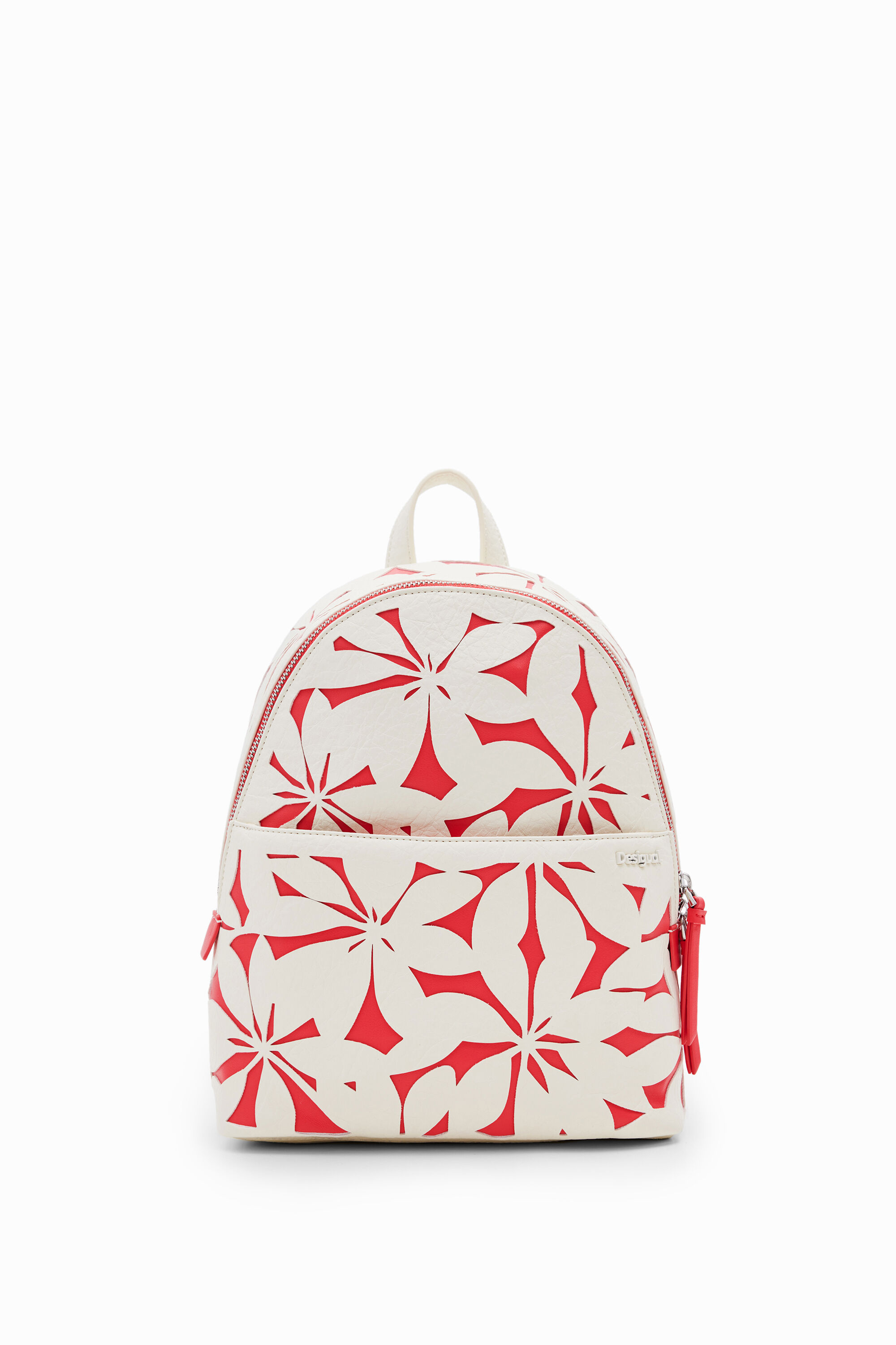 Mochila S flores troqueladas