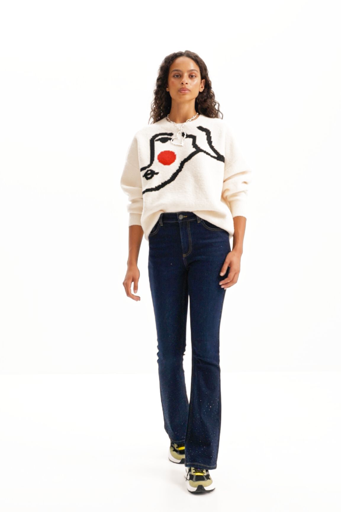 Vaqueros Flare strass