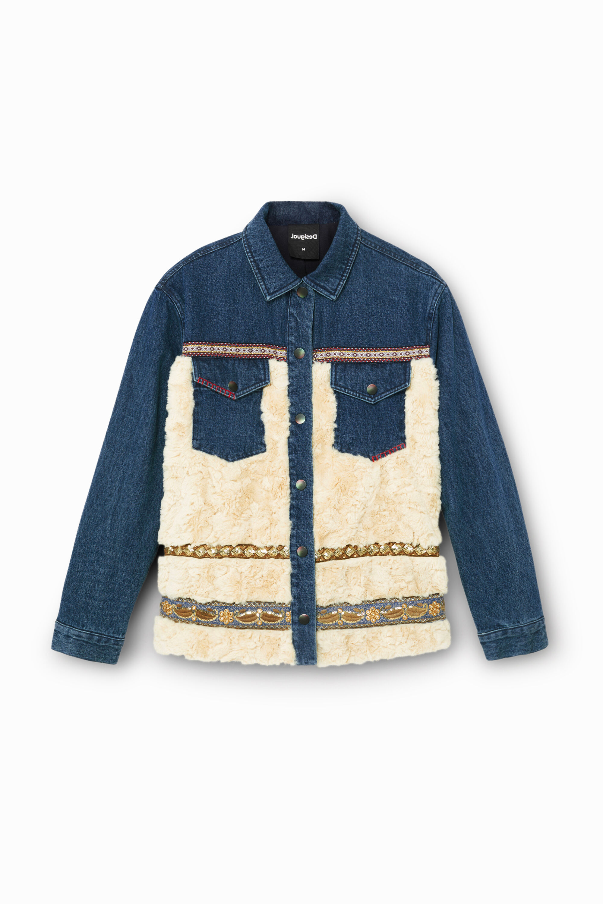 Chaqueta h&iacute;brida vaquera borreguito